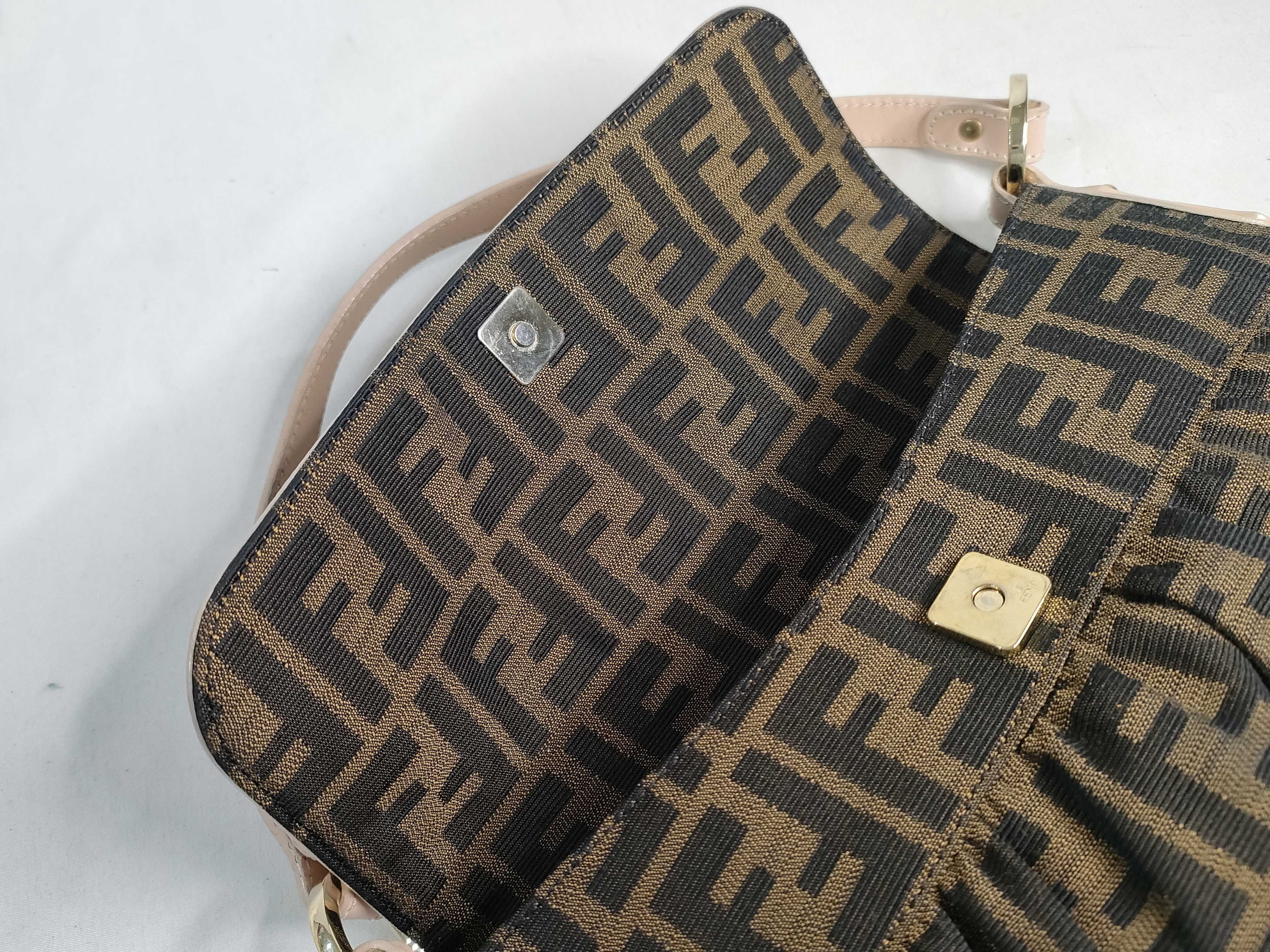 Zucca pattern Fendi Zucca canvas x leather shoulder bag Brown 8BR445 Shoulder bag — view 8