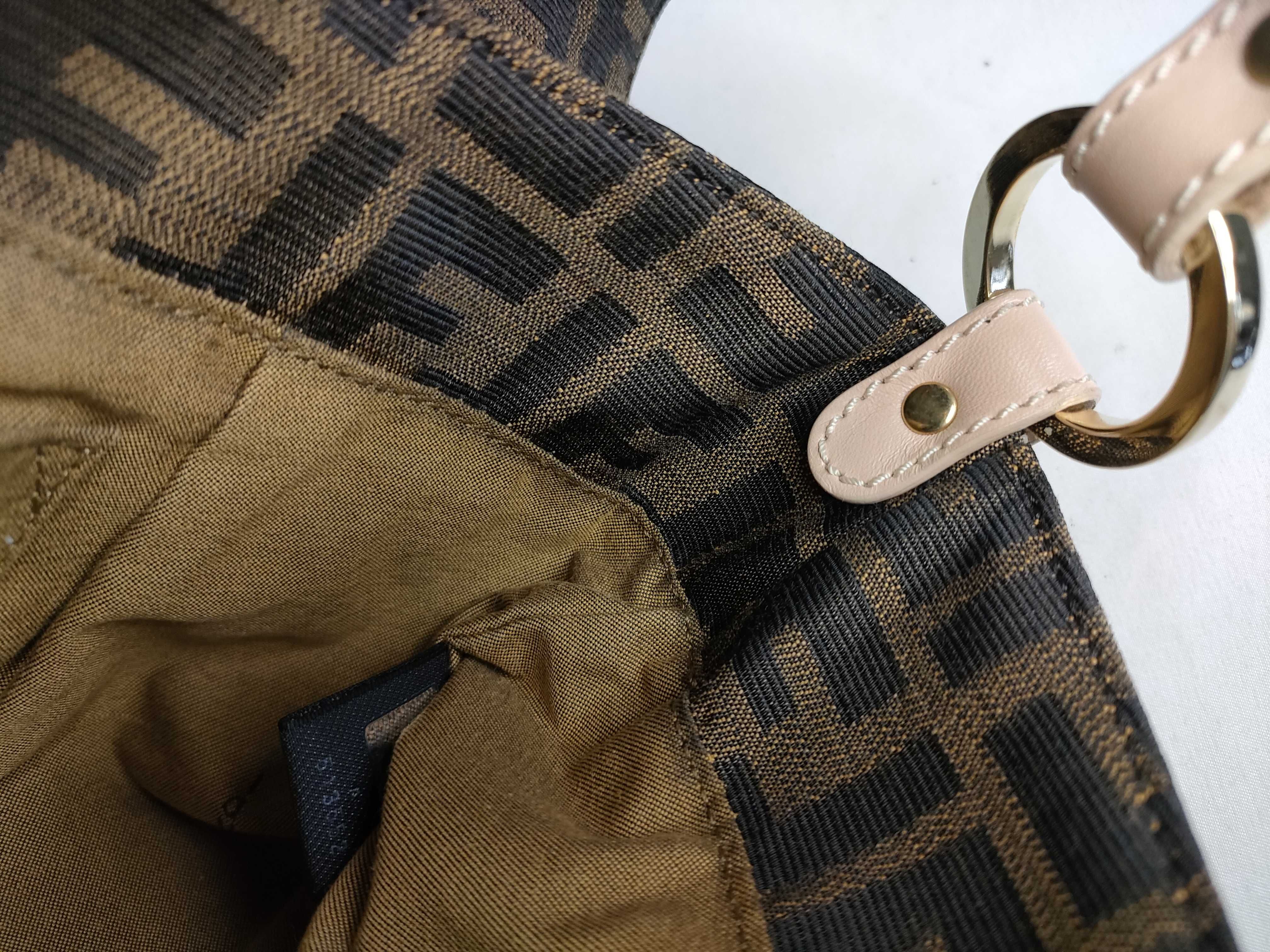 Zucca pattern Fendi Zucca canvas x leather shoulder bag Brown 8BR445 Shoulder bag — view 9