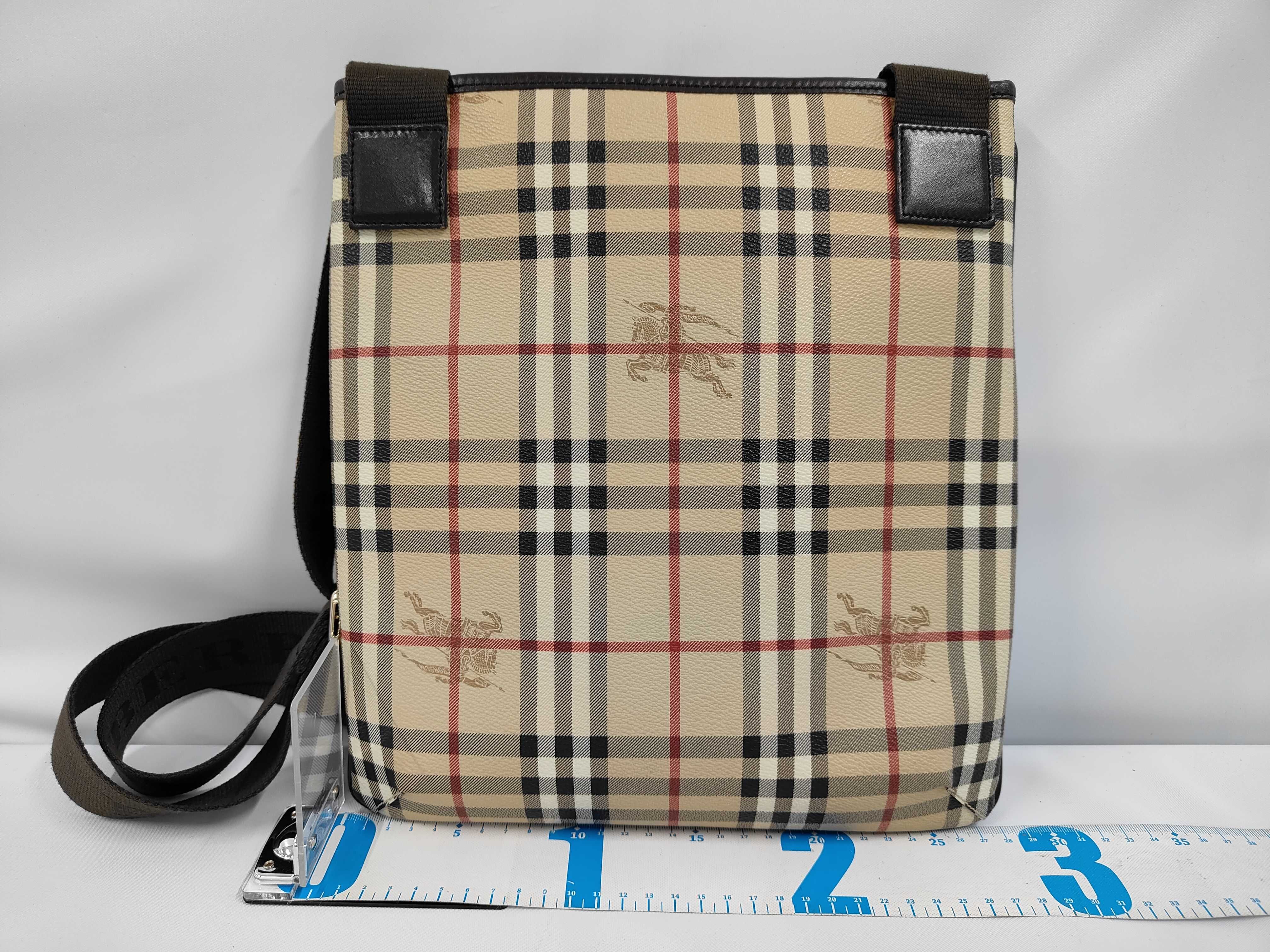 Nova Check PVC Shoulder Bag (Brown) — view 2