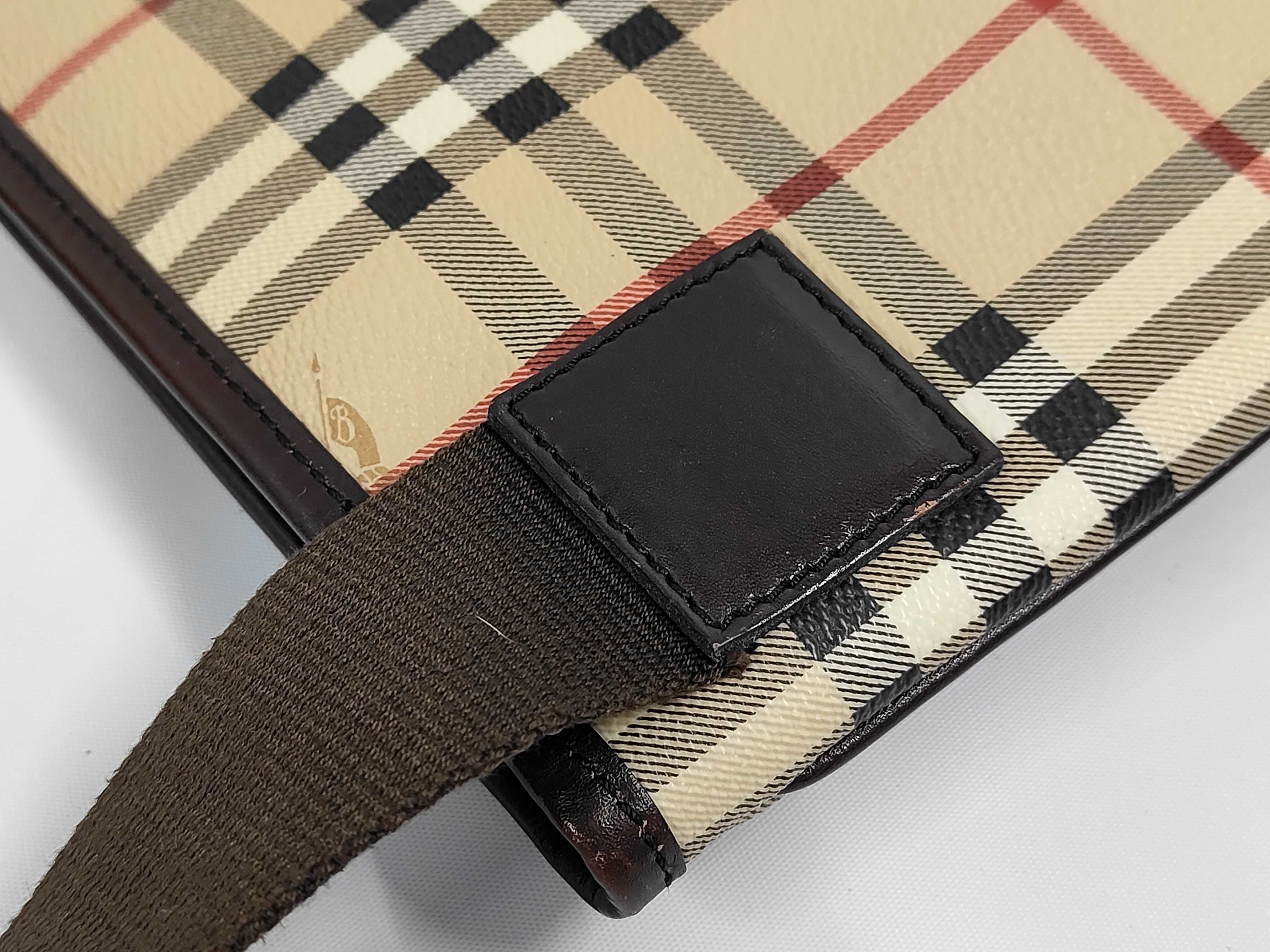 Nova Check PVC Shoulder Bag (Brown) — view 6