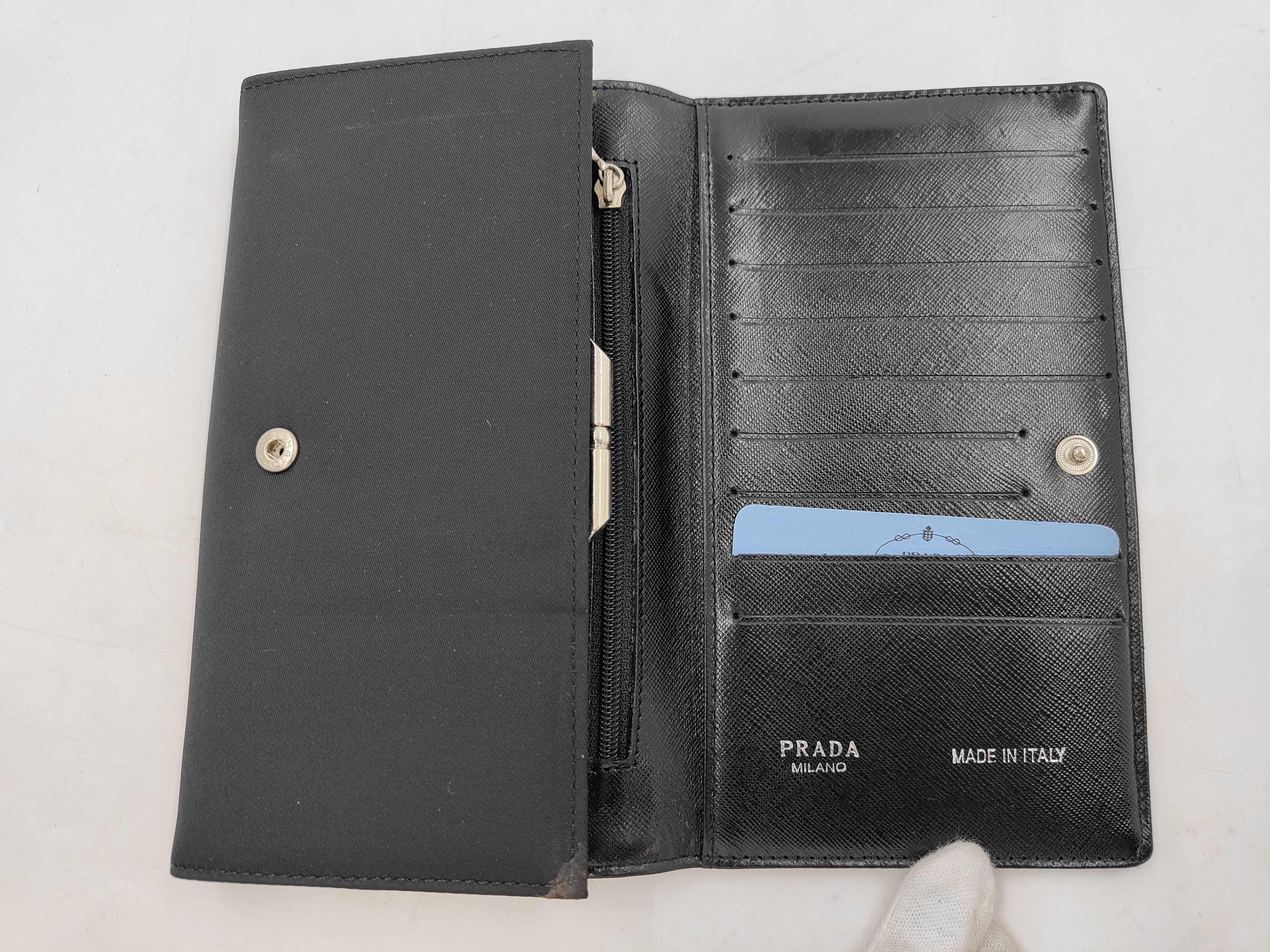 Nylon Long Wallet Leather/Nylon Wallet — view 3