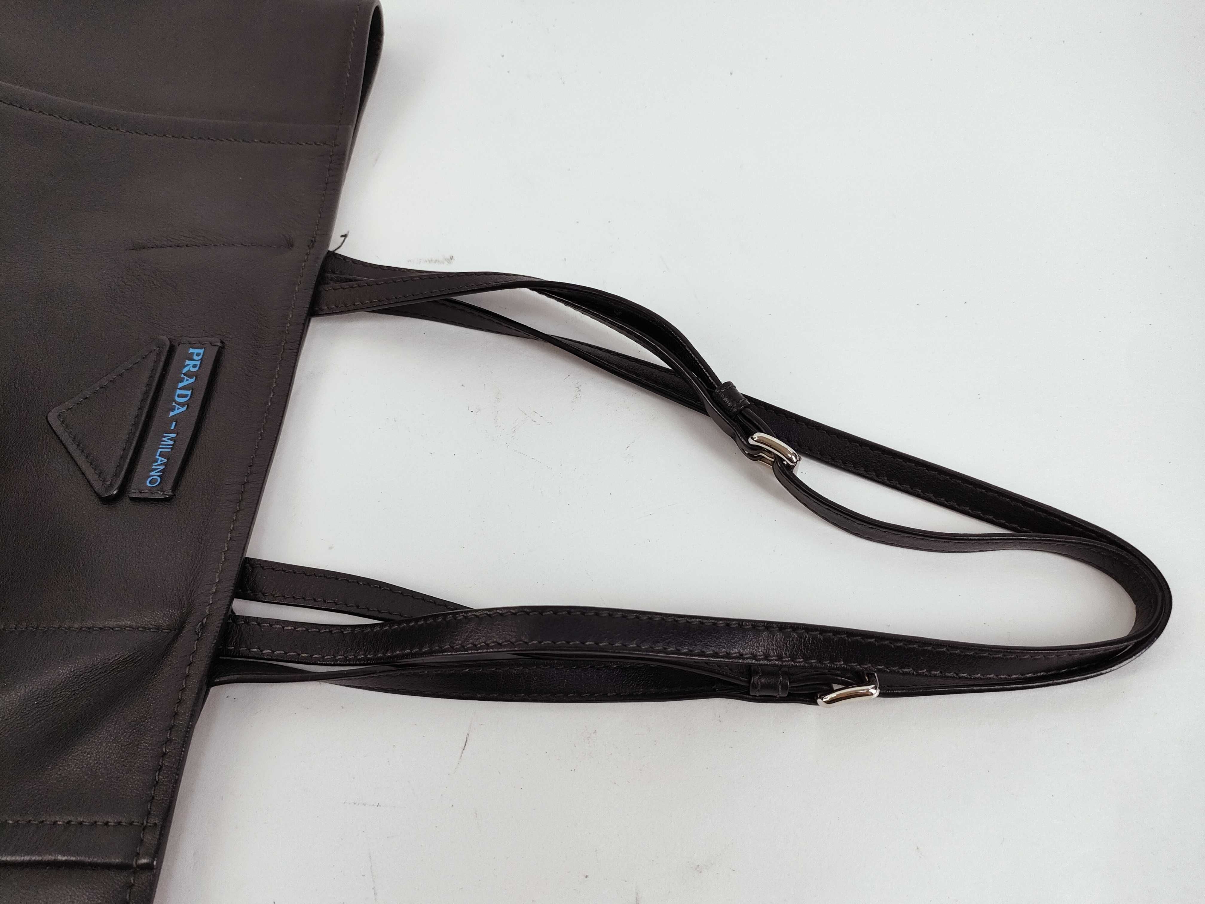Leather Tote Bag Black 1BG209 Tote Bag — view 3