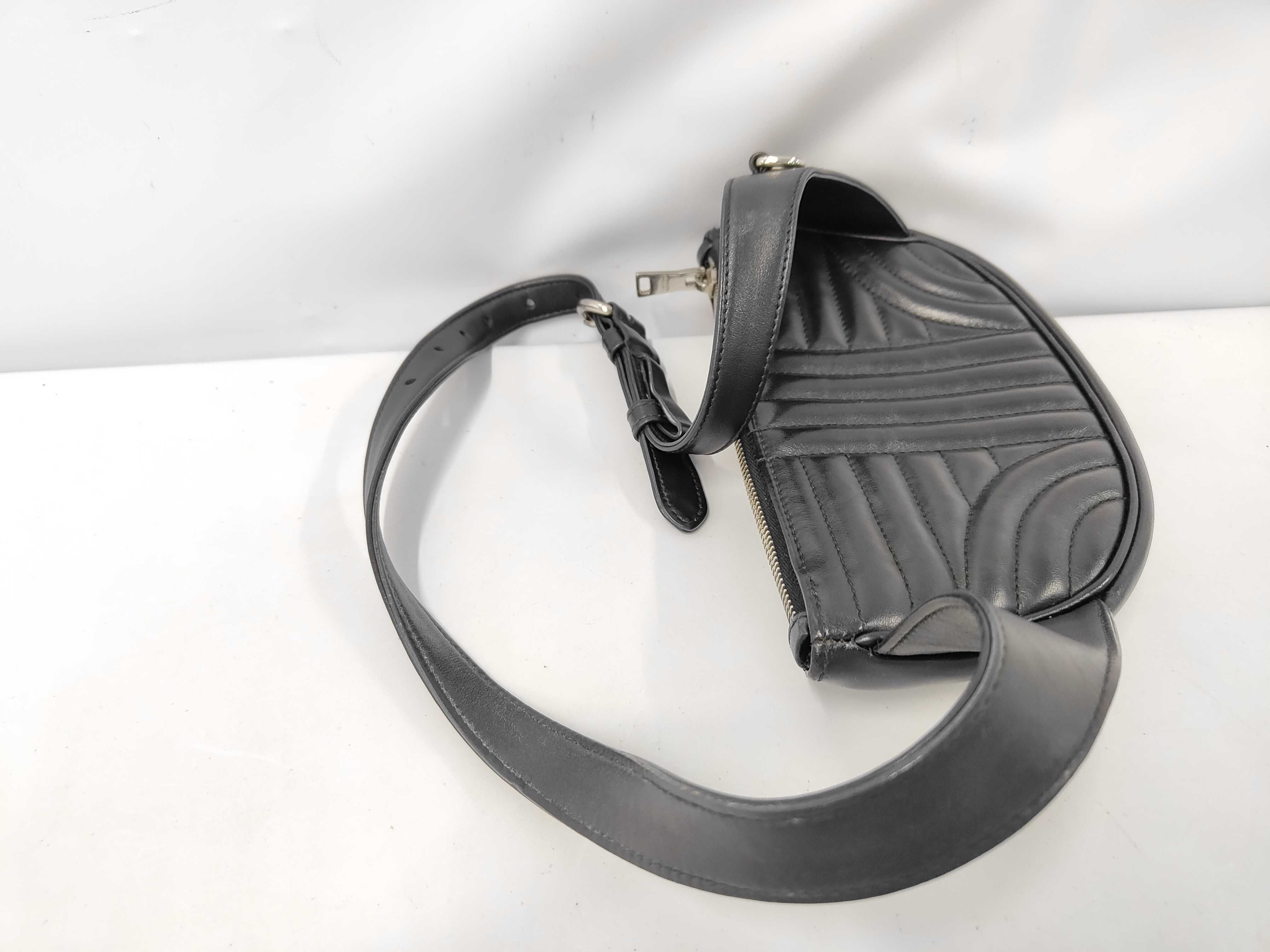 Leather Body Bag Black Shoulder Bag — view 6