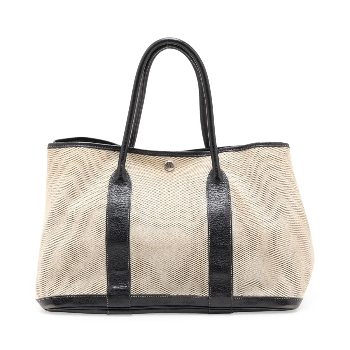 Garden Party 36 PM Toile H x Buffle Beige x Black Silver Hardware G: 2003 — view 2