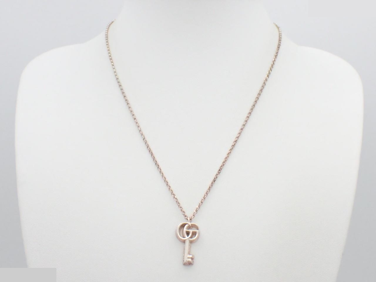 Double G Key Pendant, Sterling Silver 925 / 6.5g, Chain approx. 42cm — view 3