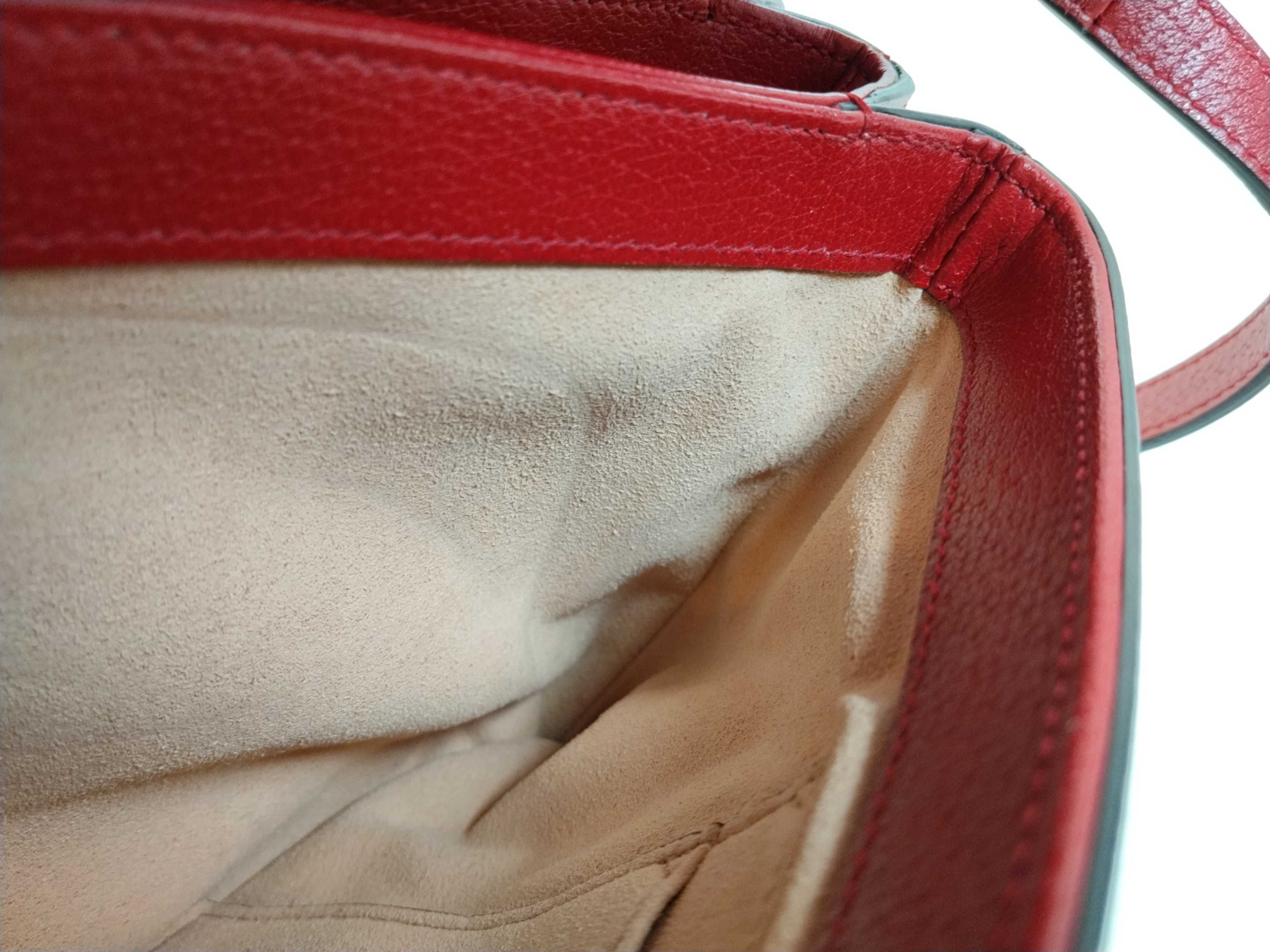 GG Supreme ID-GG Supreme Queen Margaret PVC & leather Shoulder bag Beige x red 5243 Shoulder bag — view 12