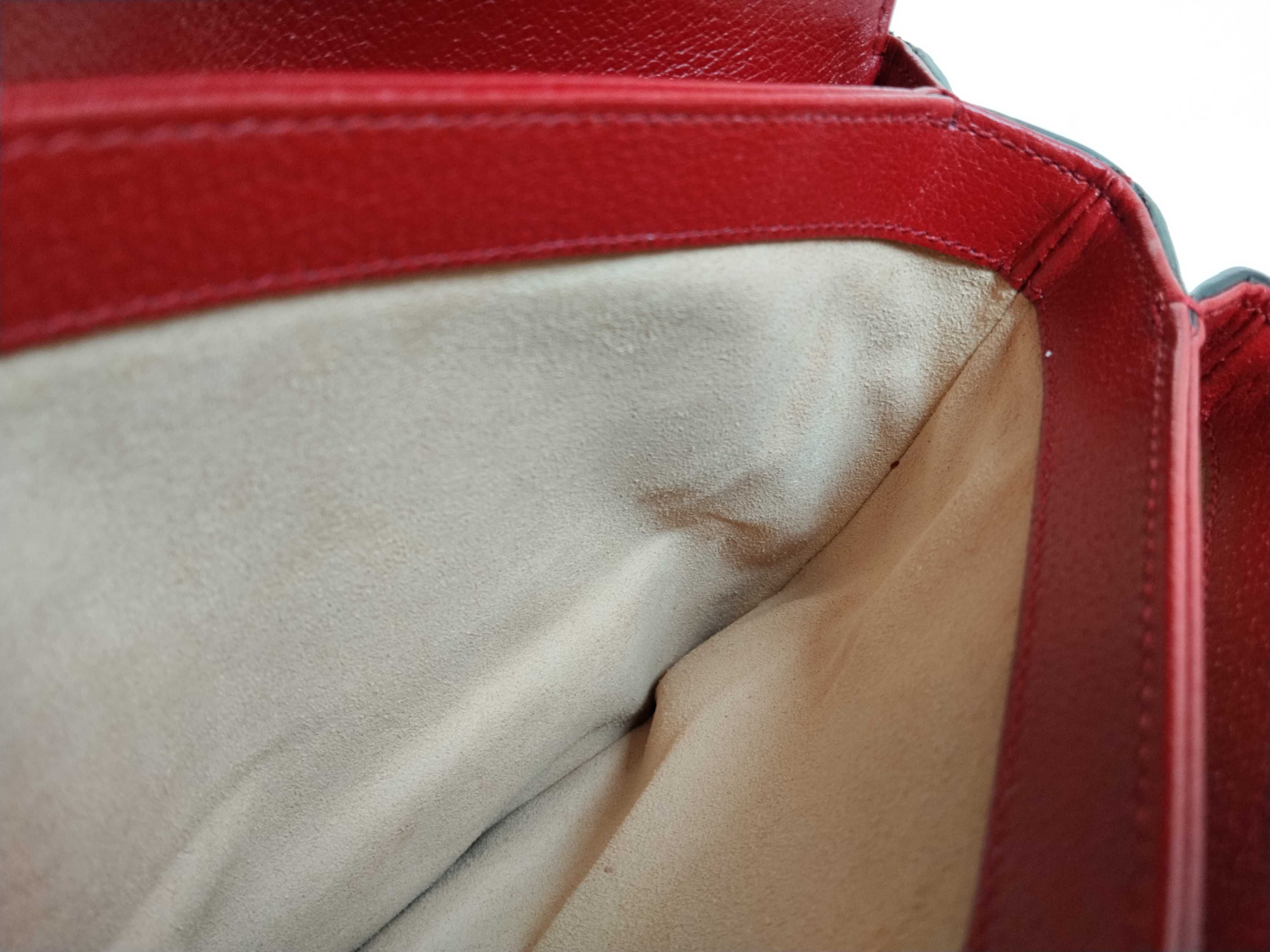 GG Supreme ID-GG Supreme Queen Margaret PVC & leather Shoulder bag Beige x red 5243 Shoulder bag — view 13