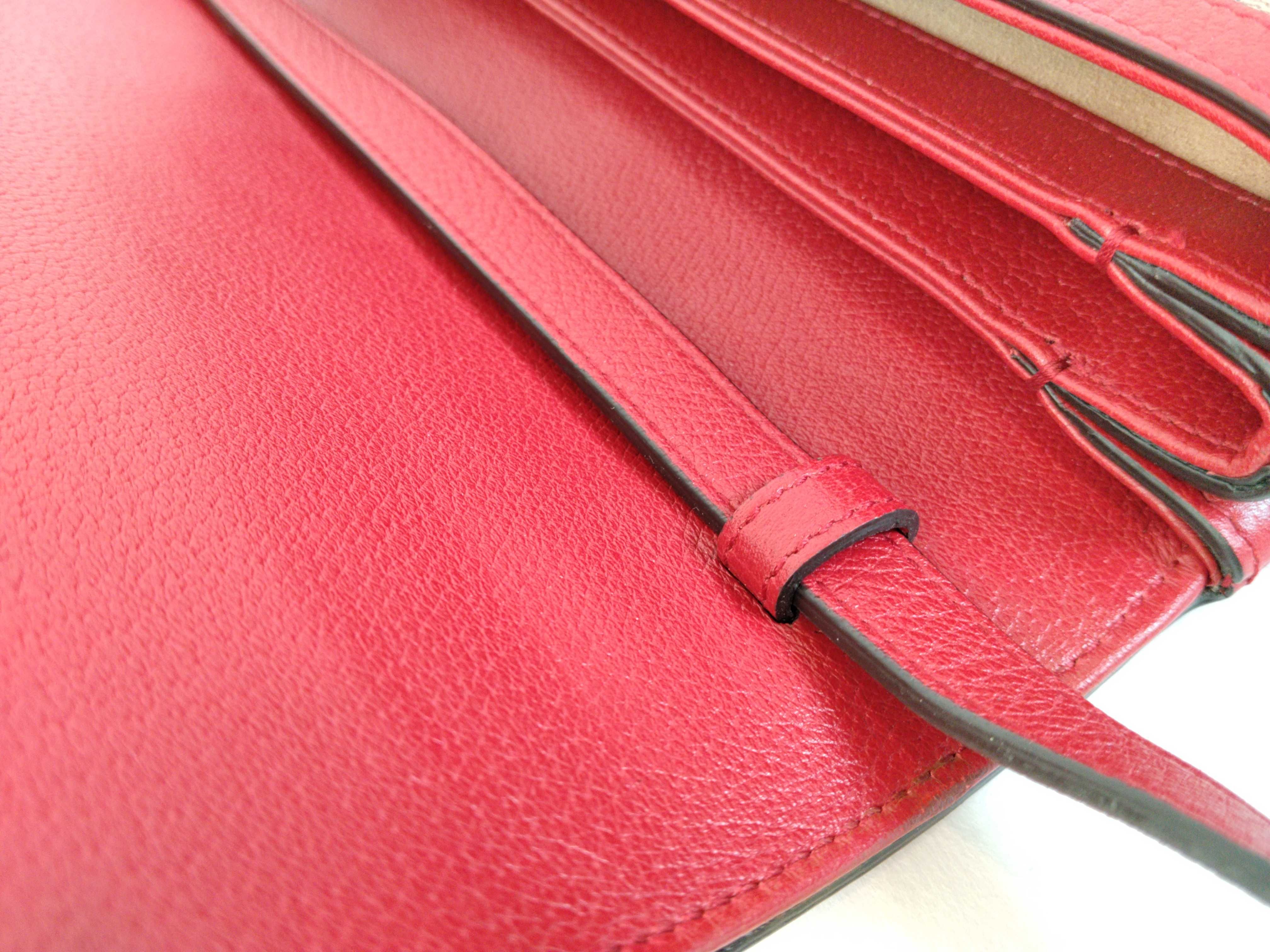 GG Supreme ID-GG Supreme Queen Margaret PVC & leather Shoulder bag Beige x red 5243 Shoulder bag — view 5