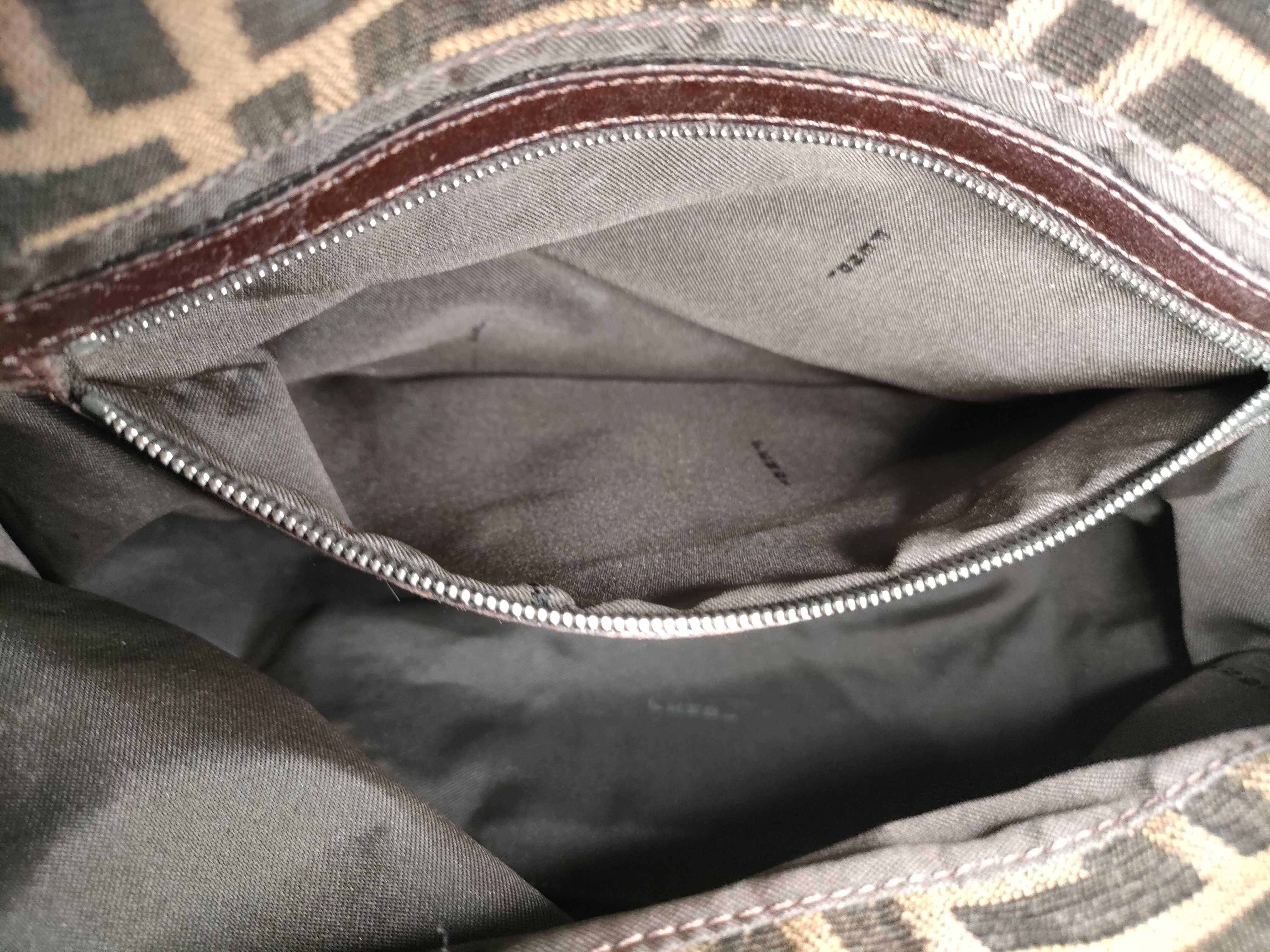 Mamma Bucket Zucca Canvas Leather Shoulder Bag — view 12
