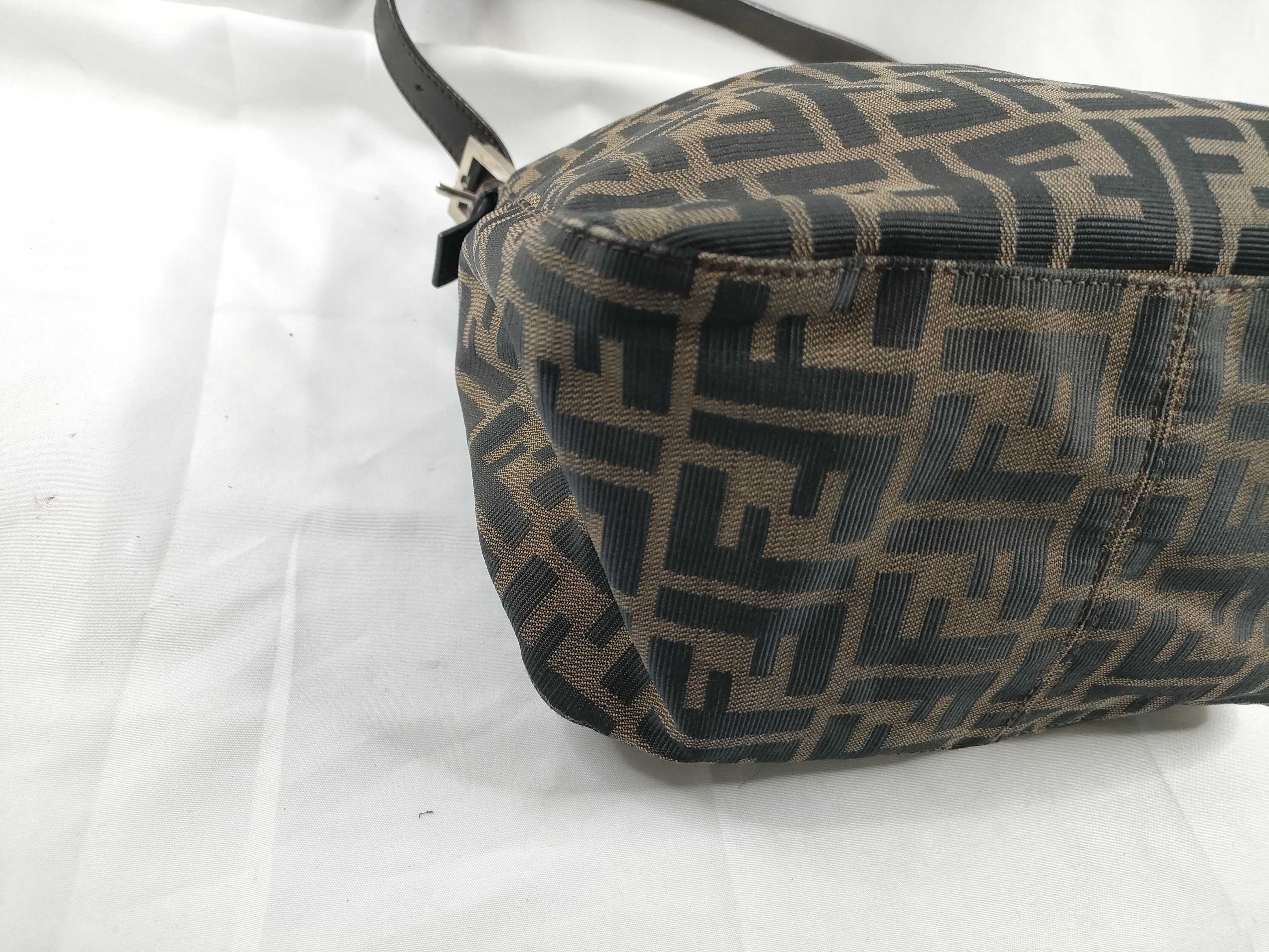 Mamma Bucket Zucca Canvas Leather Shoulder Bag — view 3