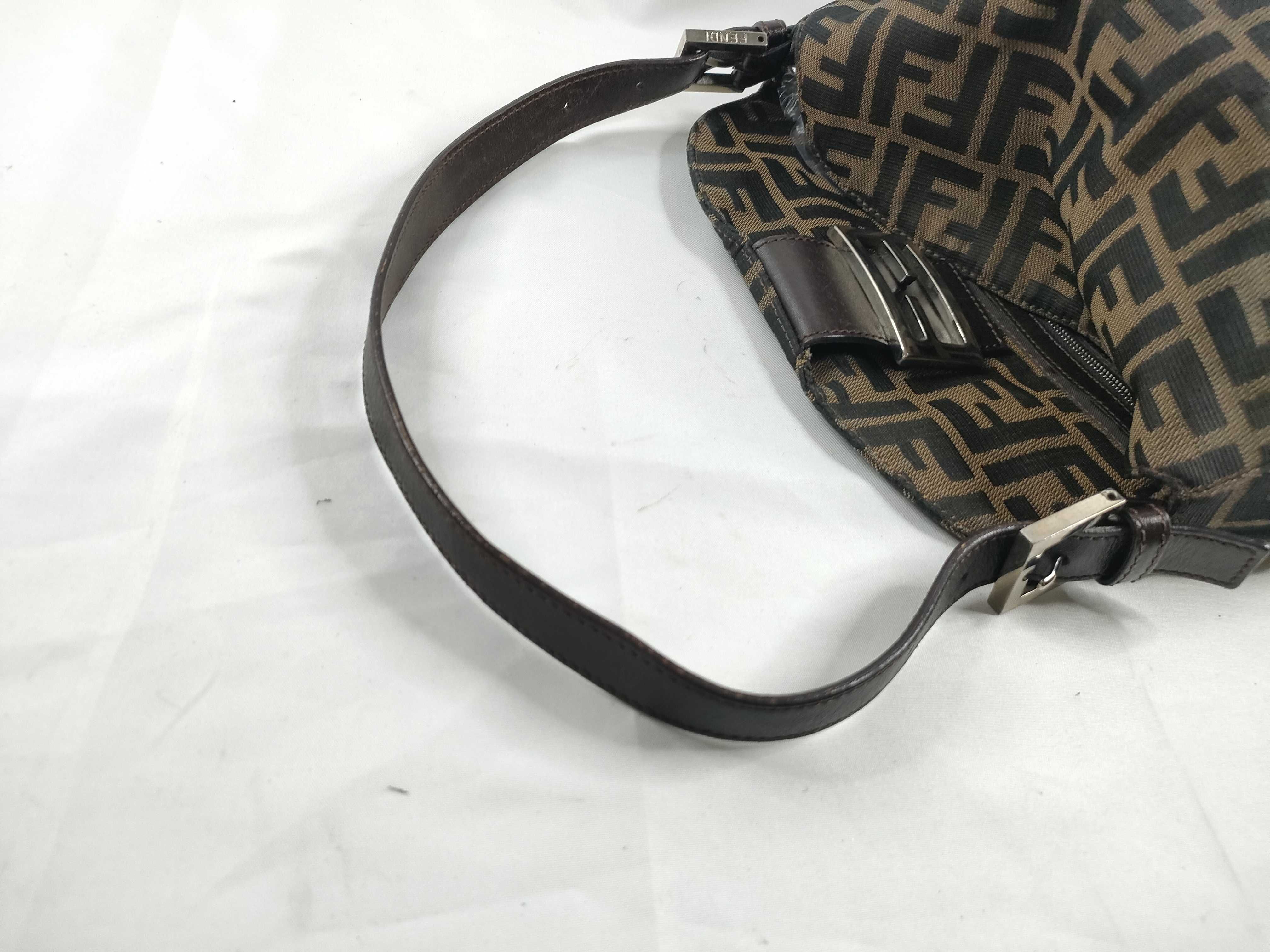 Mamma Bucket Zucca Canvas Leather Shoulder Bag — view 6