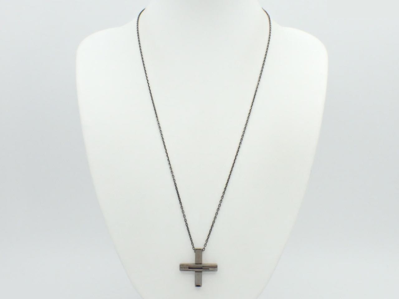 Ruthenium cross necklace, Ag925/11.0g — view 3