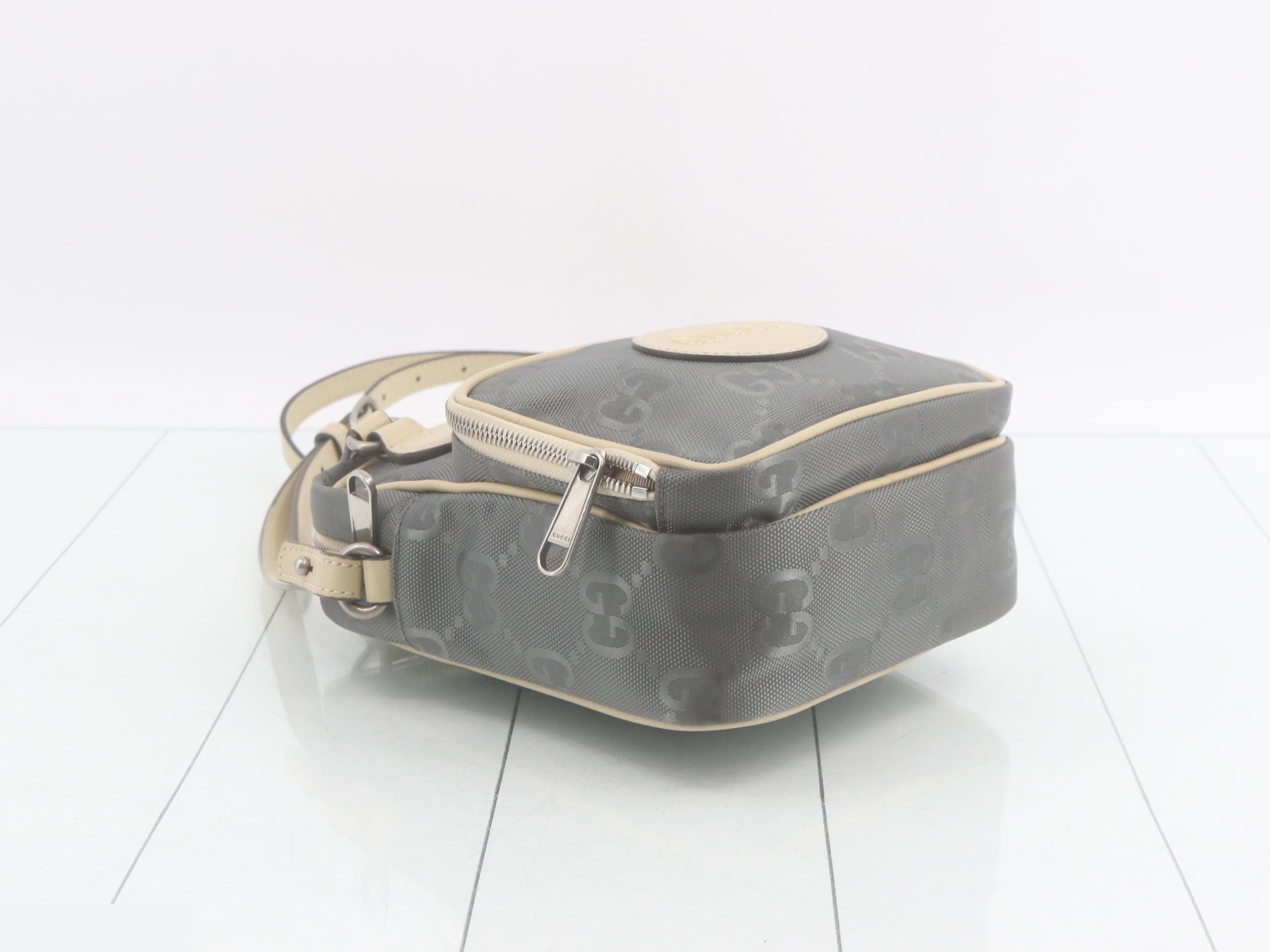 Off the Grid Shoulder Bag, Nylon/Leather, Gray — view 5