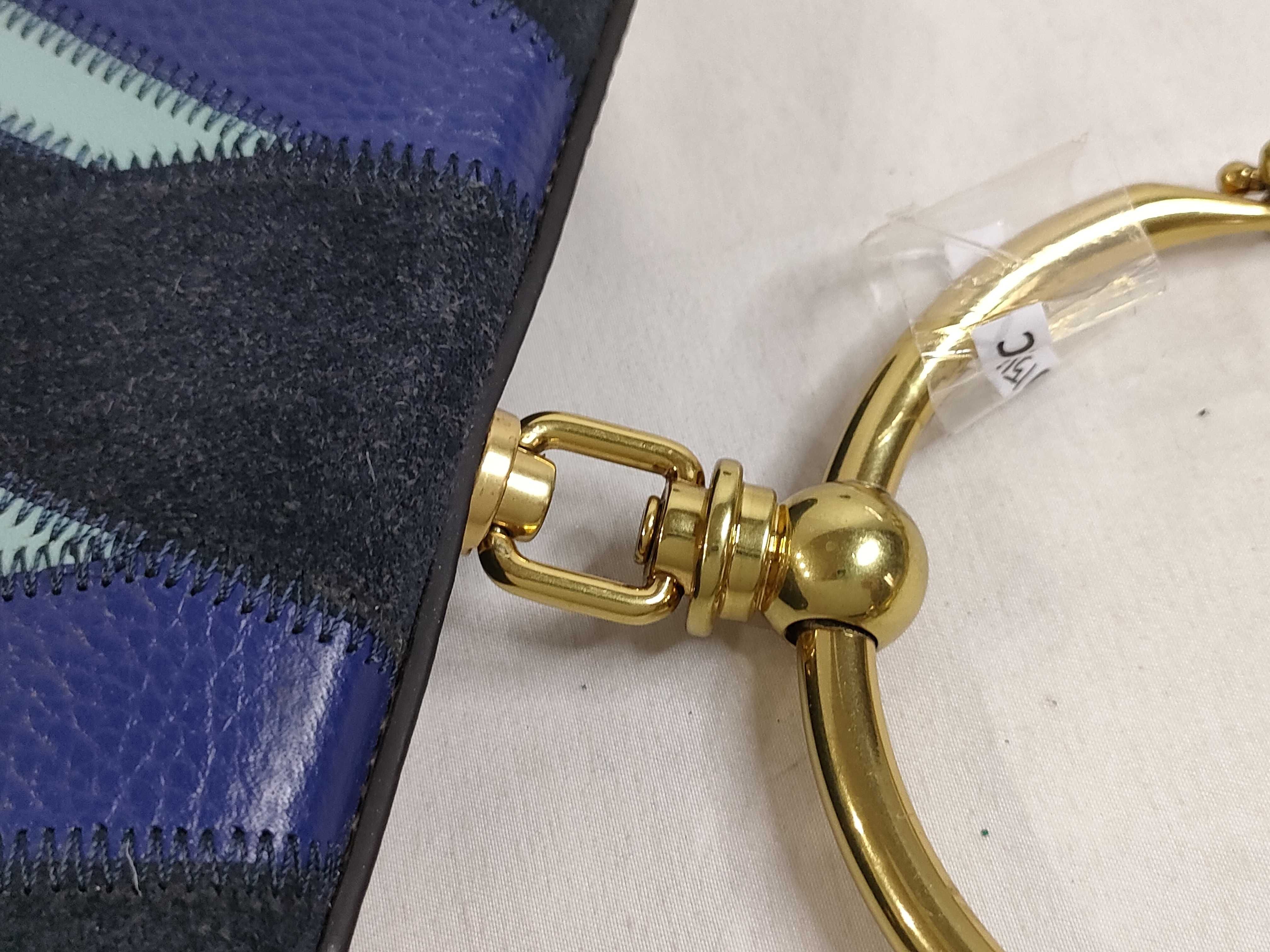 PH- Nile Bracelet Handbag Blue Leather — view 5