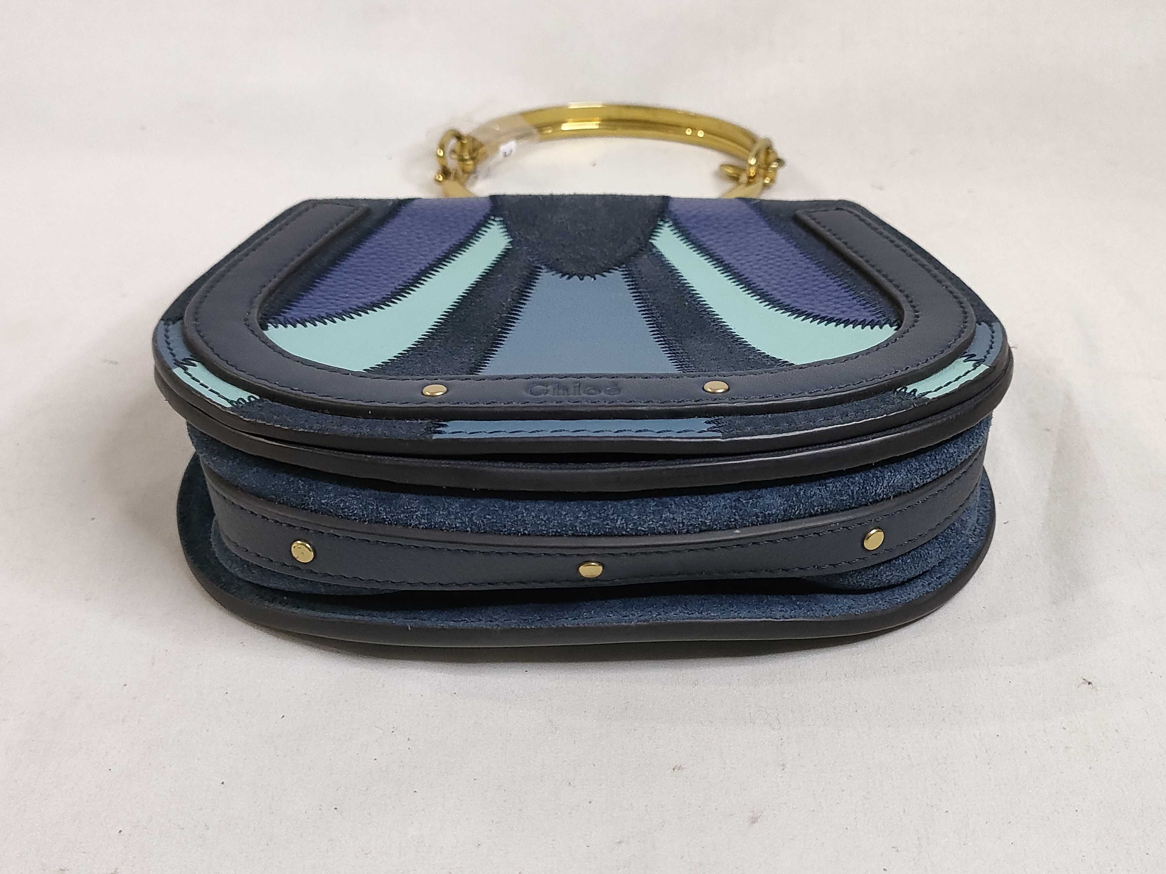 PH- Nile Bracelet Handbag Blue Leather — view 8