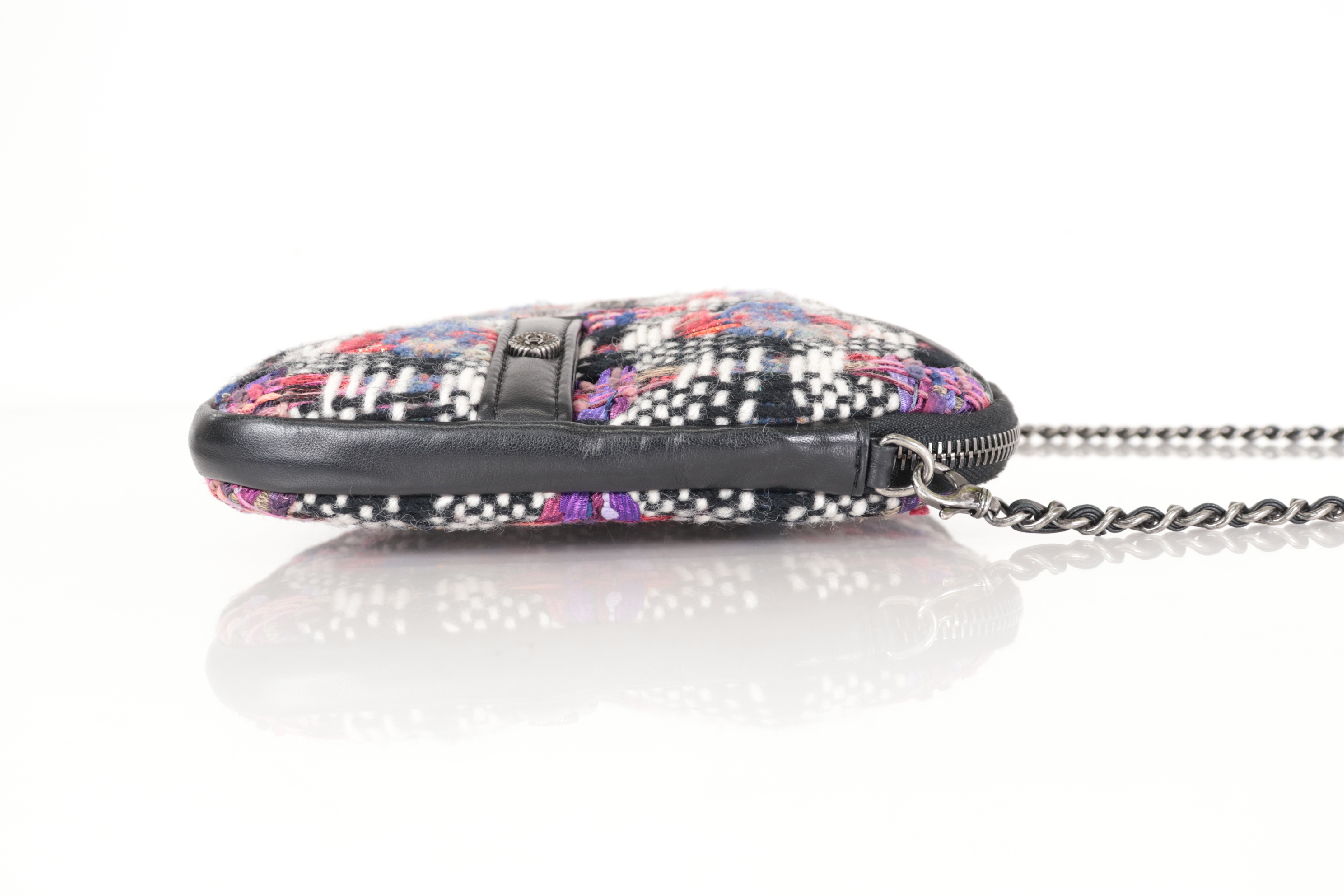 Girl Chanel Tweed Chain Shoulder Bag with Silver Hardware, Serial Number 23 — view 5