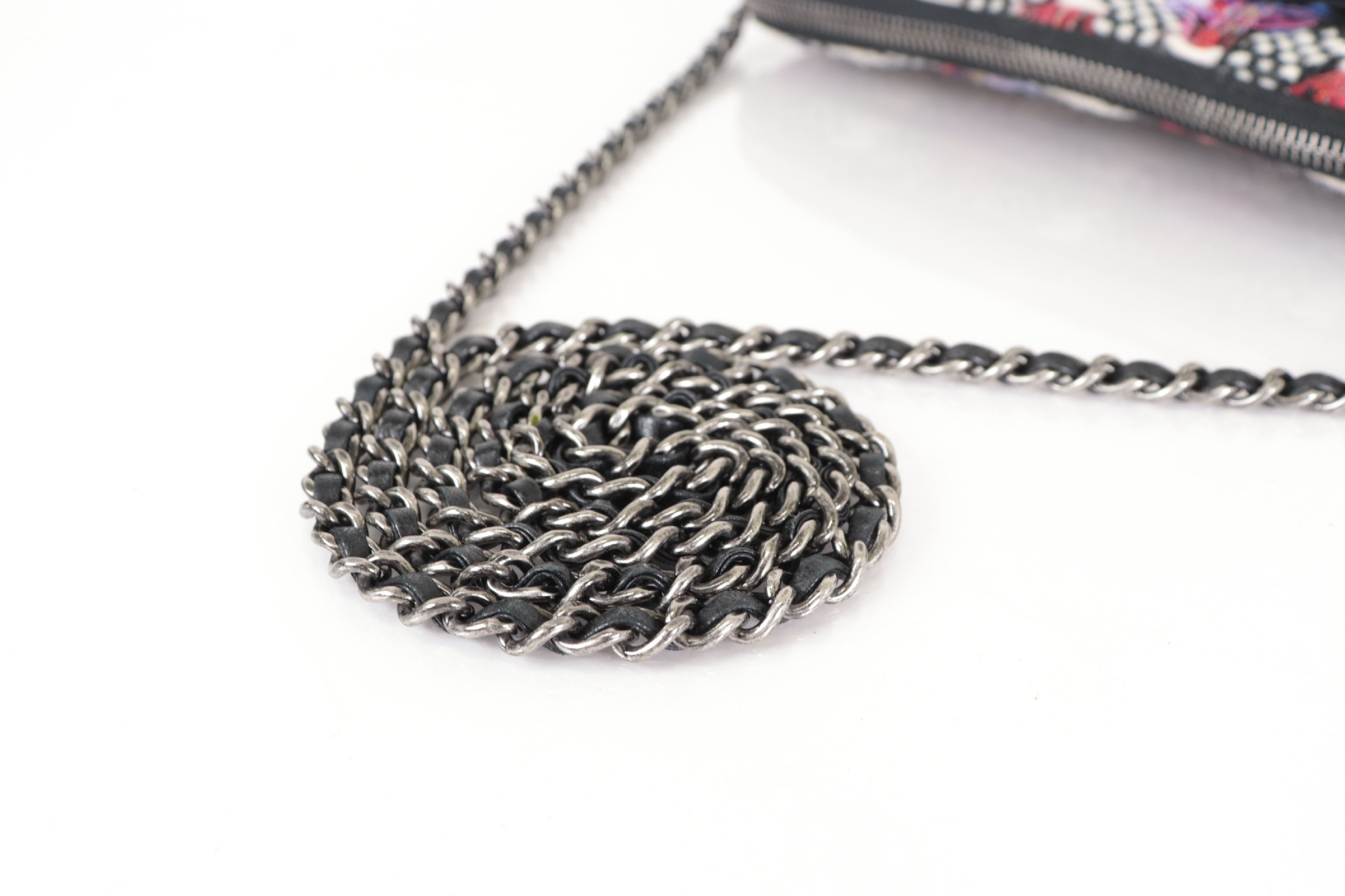 Girl Chanel Tweed Chain Shoulder Bag with Silver Hardware, Serial Number 23 — view 7