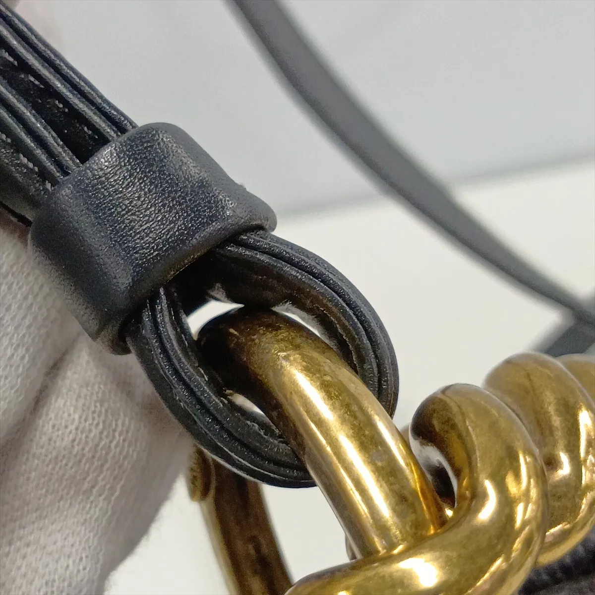Matelassé Caviar Skin 2-Way Handbag, Navy with Gold Hardware, Item Number 18888031 (Serial Number 18) — view 11