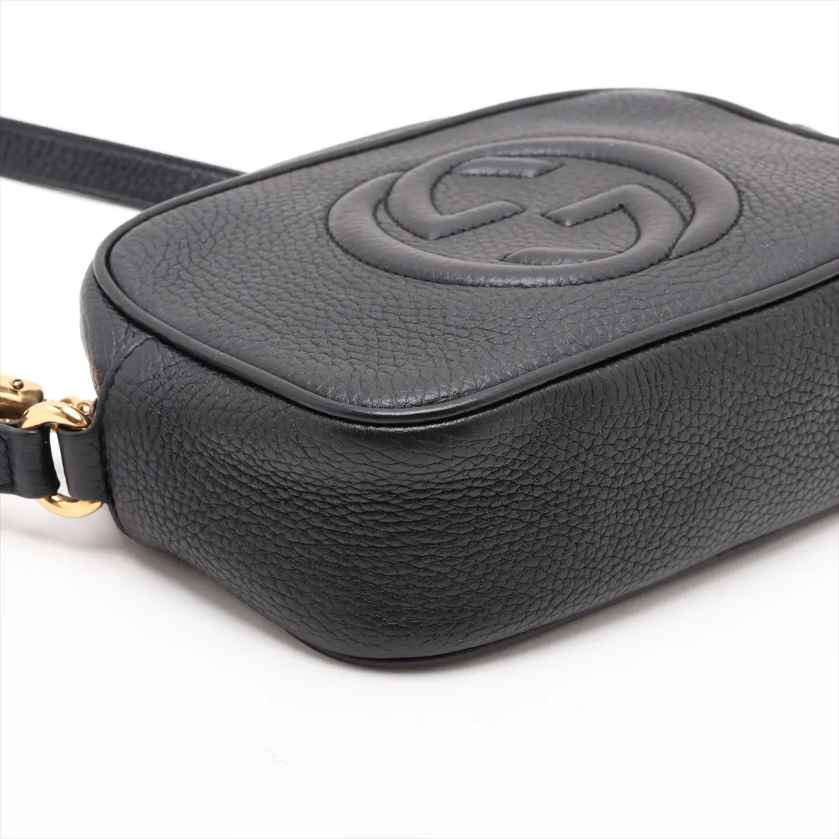 Soho 347994 Leather Shoulder Bag, Black — view 4