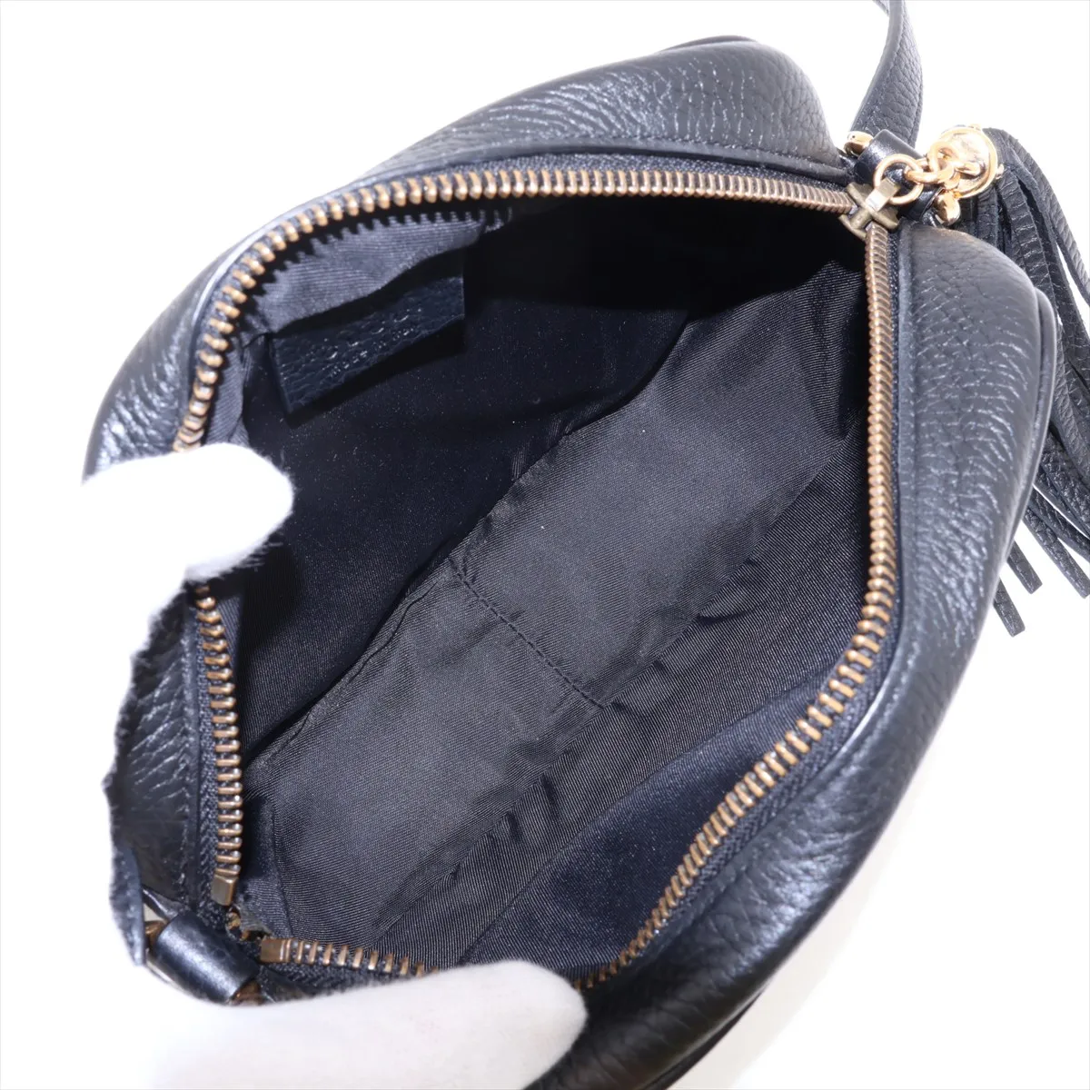 Soho 347994 Leather Shoulder Bag, Black — view 6