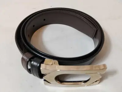 Double C Logo Leather Belt