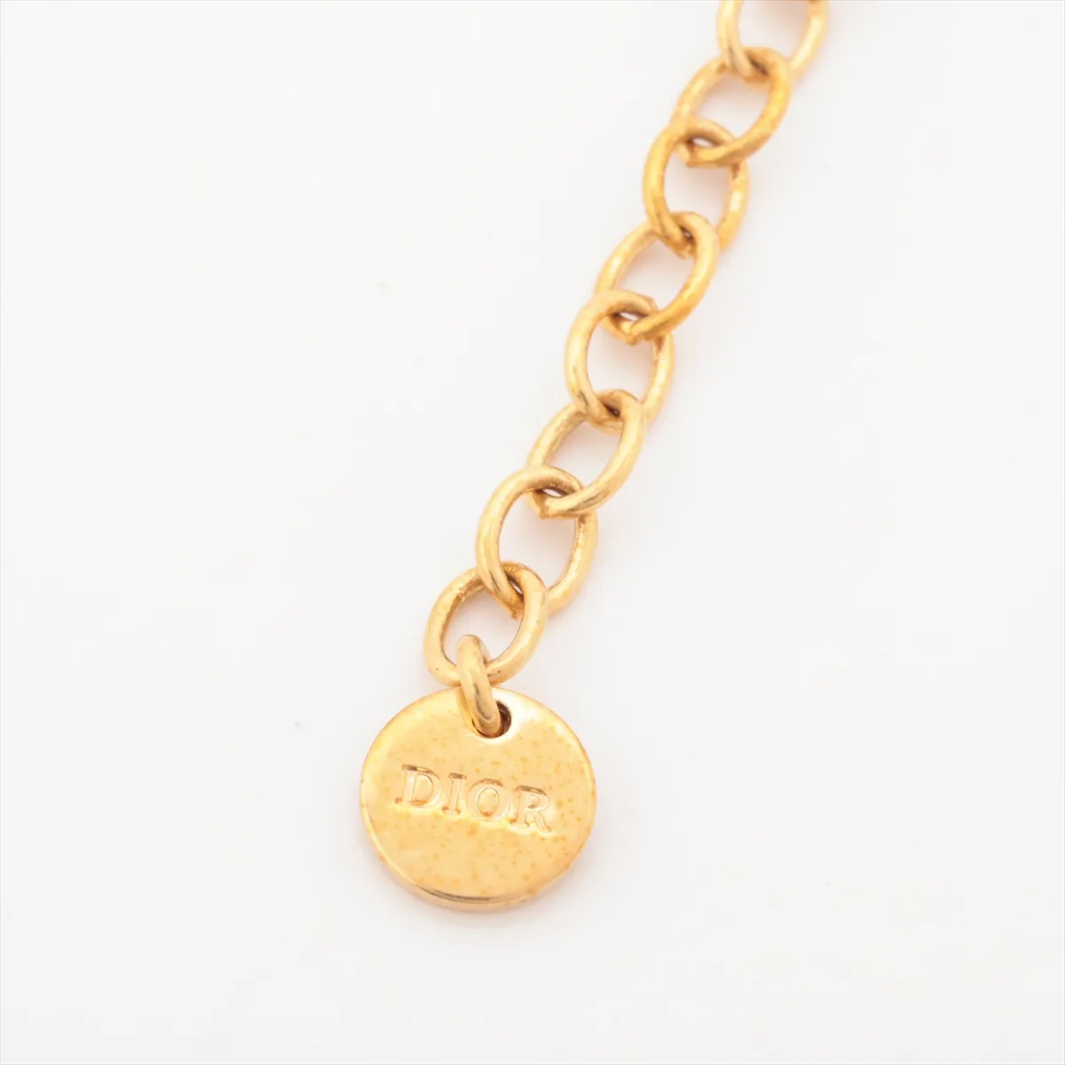 choker, gold-plated with faux pearls. Shows signs of wear, including — view 5