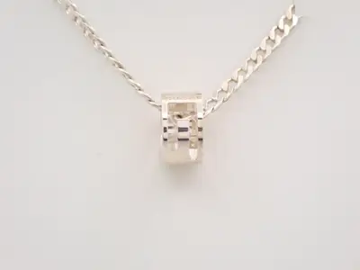 Silver necklace, chain approximately 42cm, Ag925/17.1g