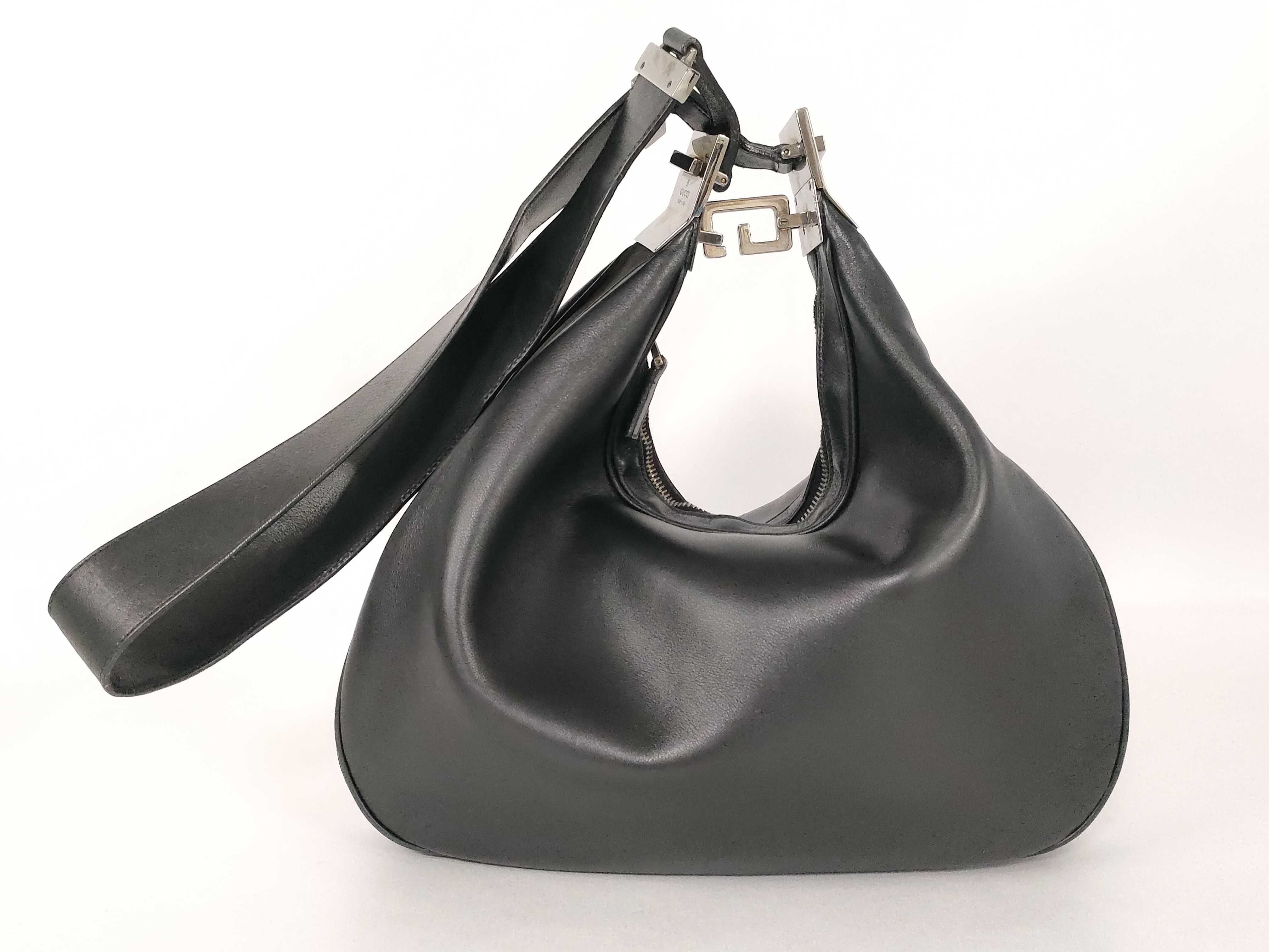 Leather GG Hardware One-Shoulder Bag