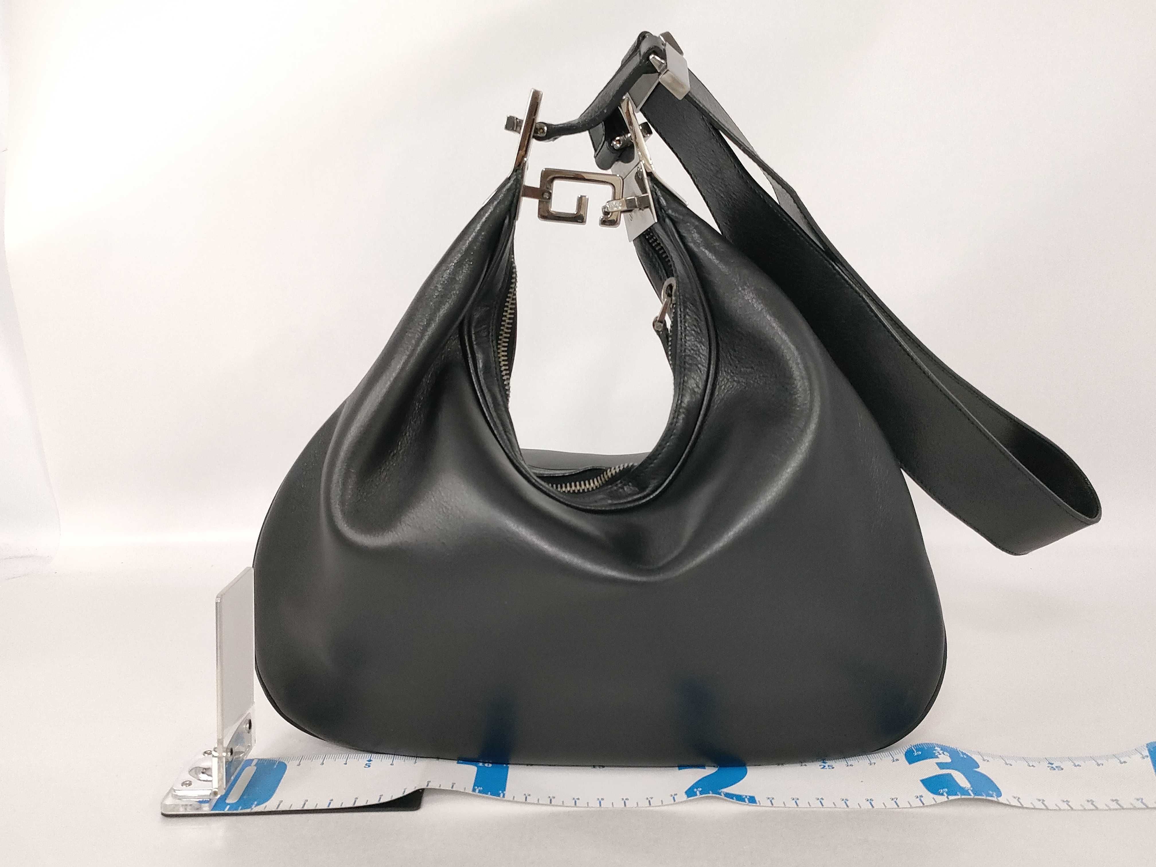 Leather GG Hardware One-Shoulder Bag — view 2