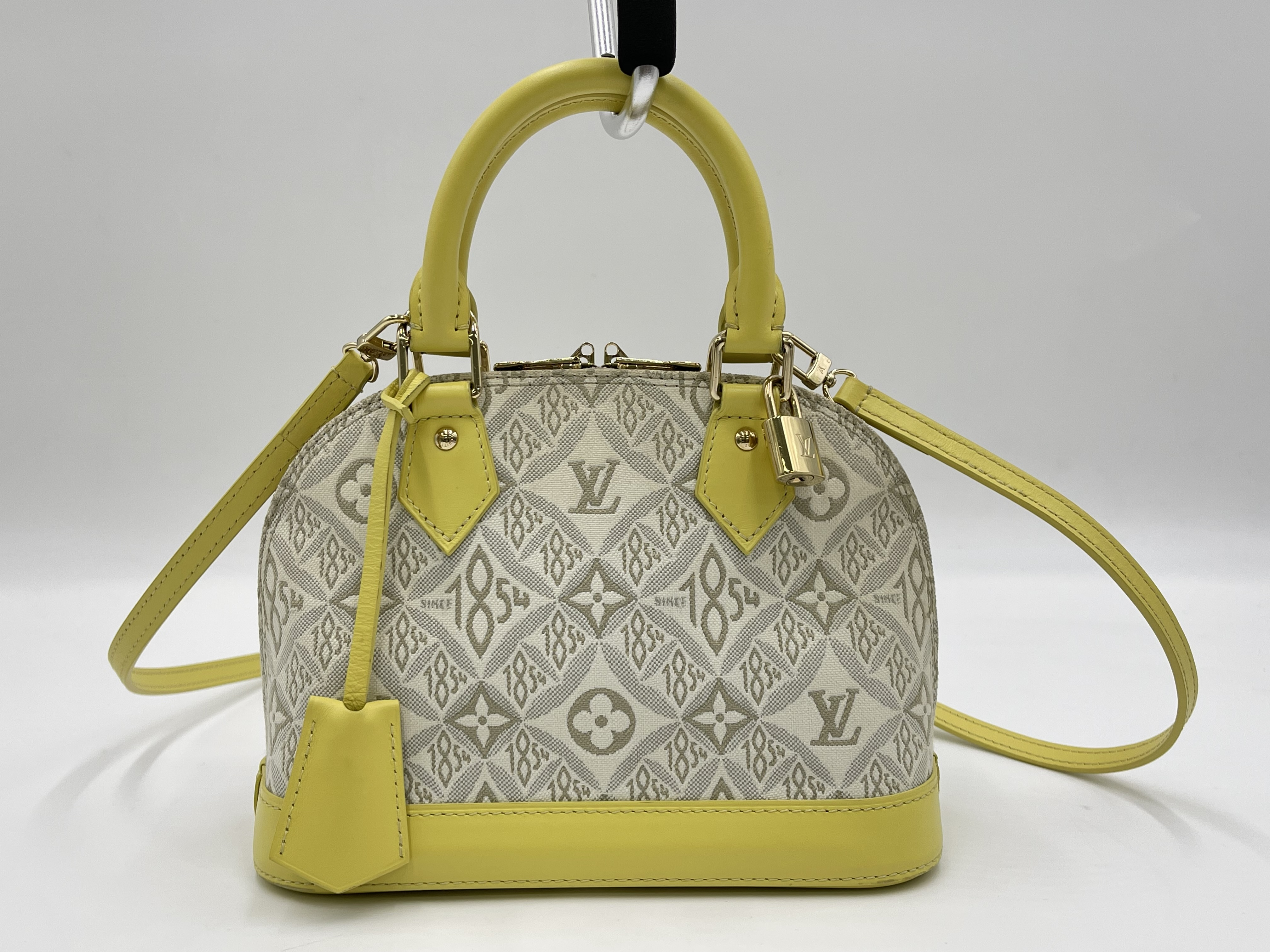 Monogram Jacquard Alma BB M53476 Key Clochette Handbag