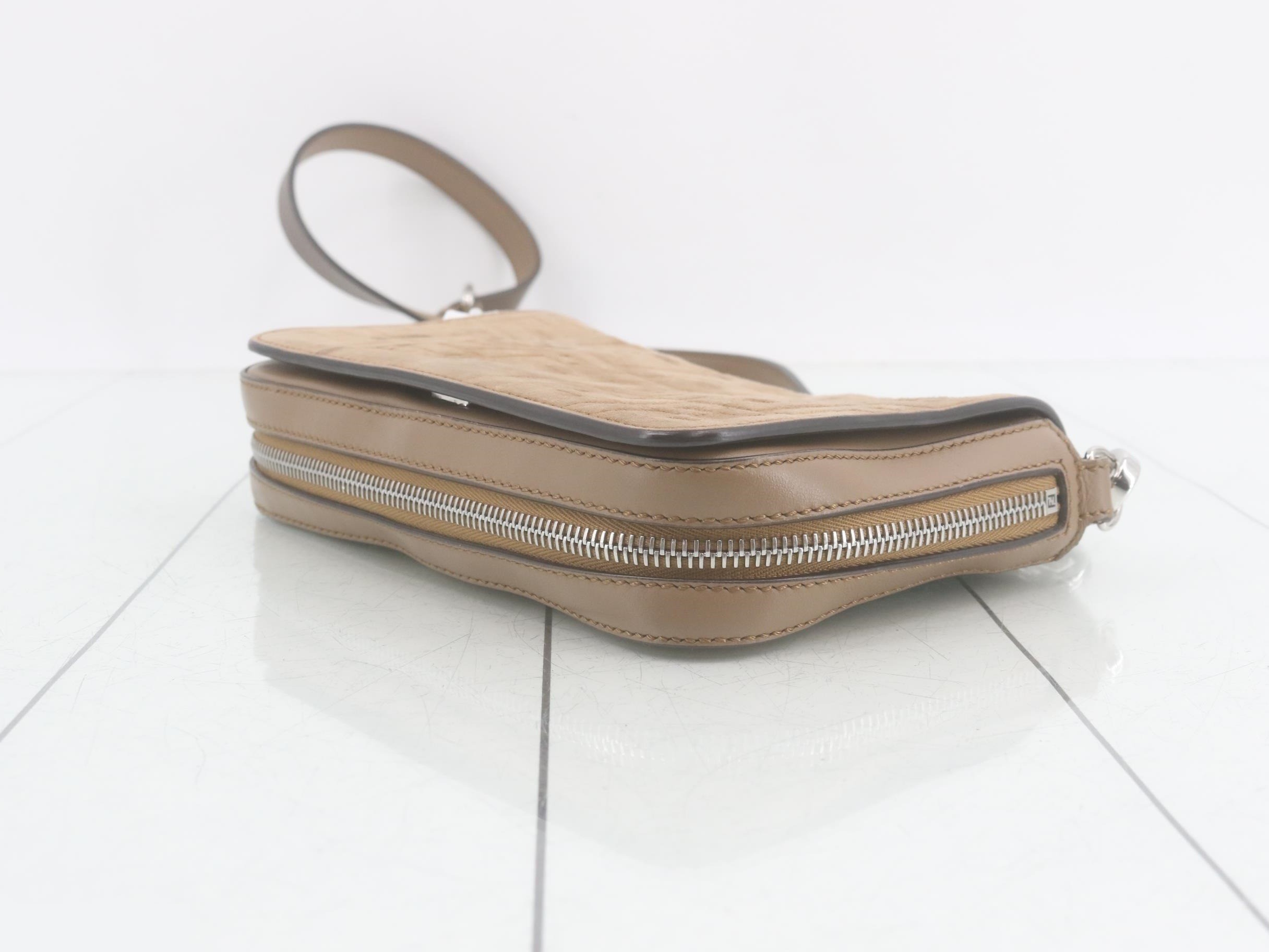 Zucca shoulder bag beige leather suede — view 6