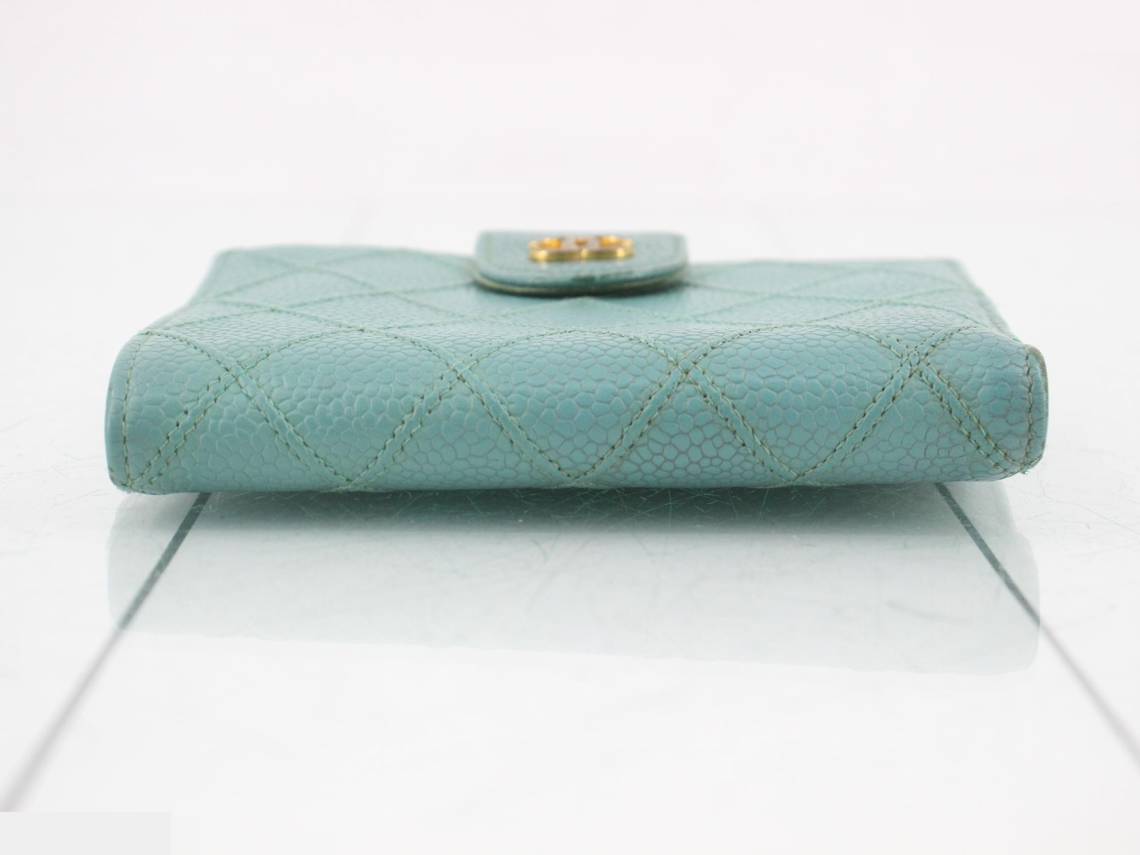 Caviar leather bicolore Coco mark bifold wallet — view 3