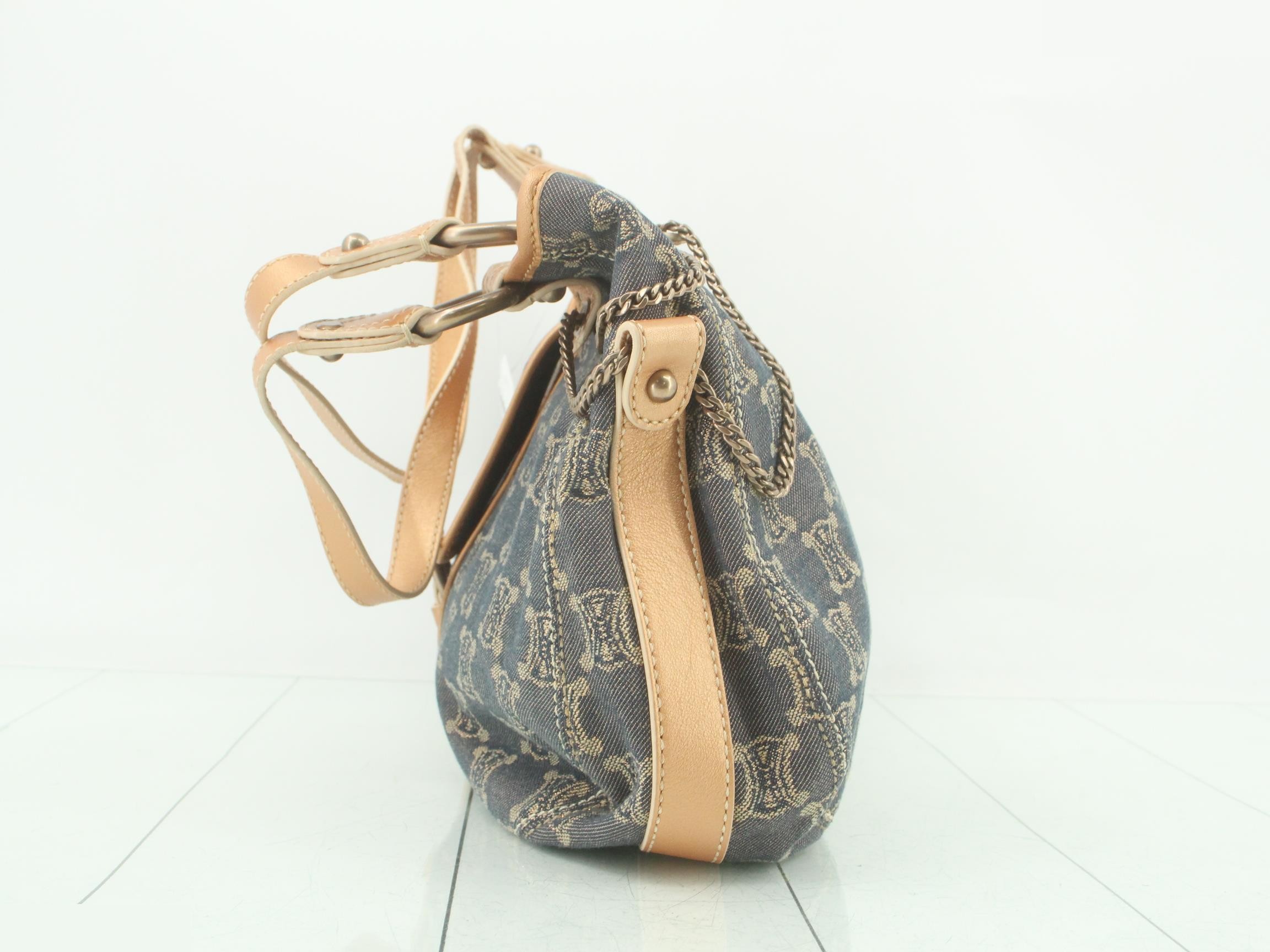denim shoulder bag — view 3