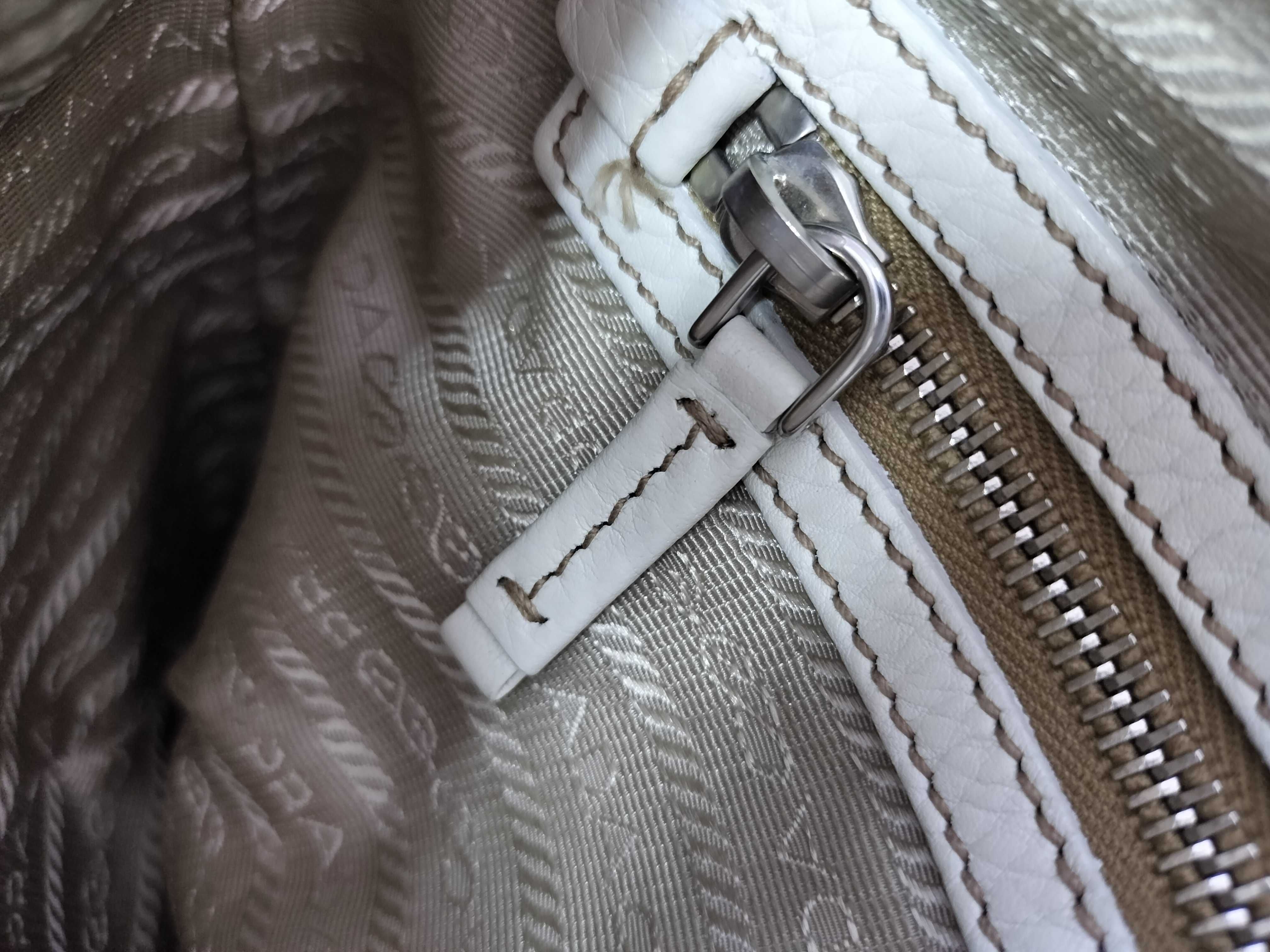 Leather One-Shoulder Bag, Ivory, BT0531 (Shoulder Bag) — view 13