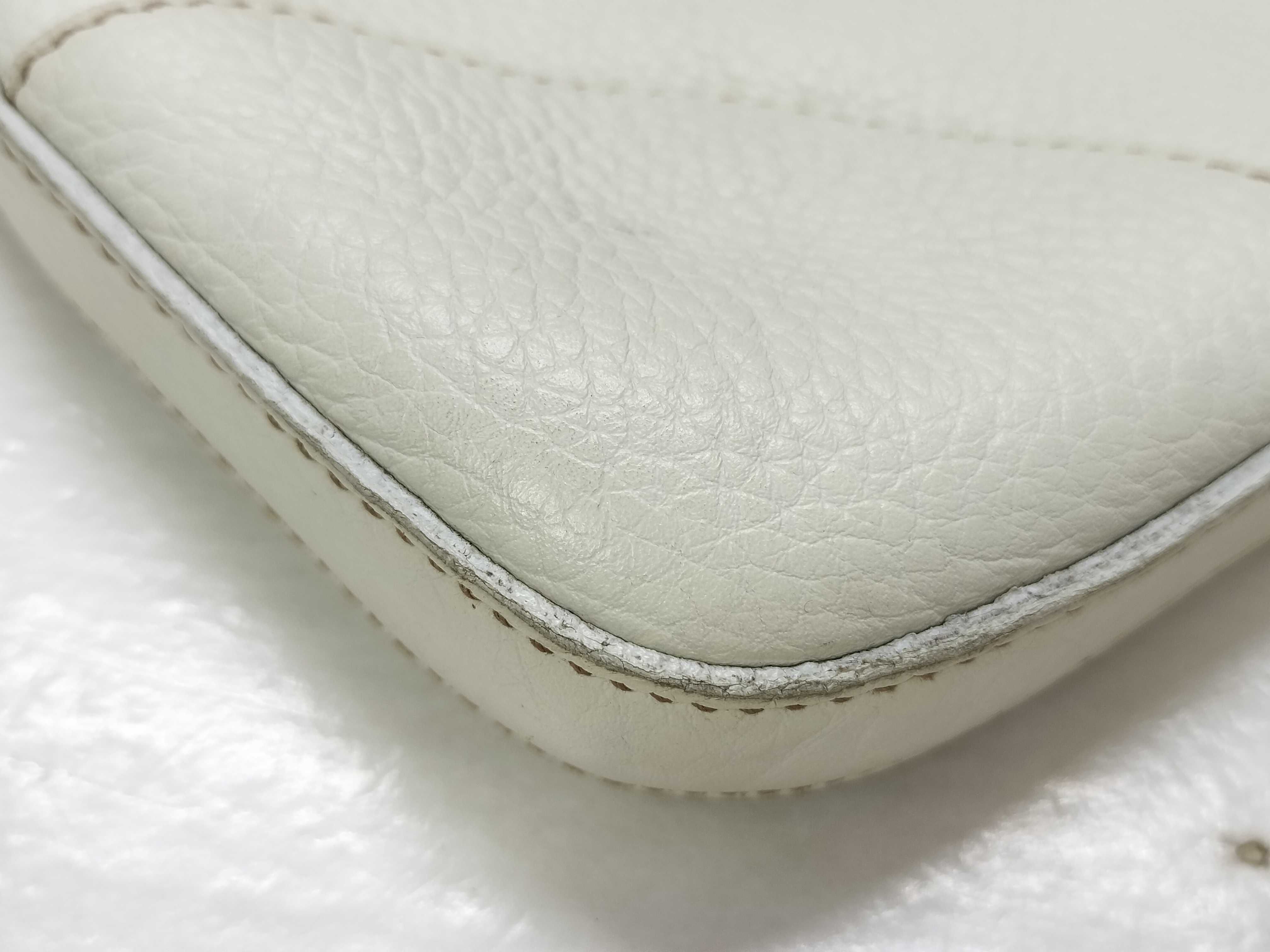 Leather One-Shoulder Bag, Ivory, BT0531 (Shoulder Bag) — view 7