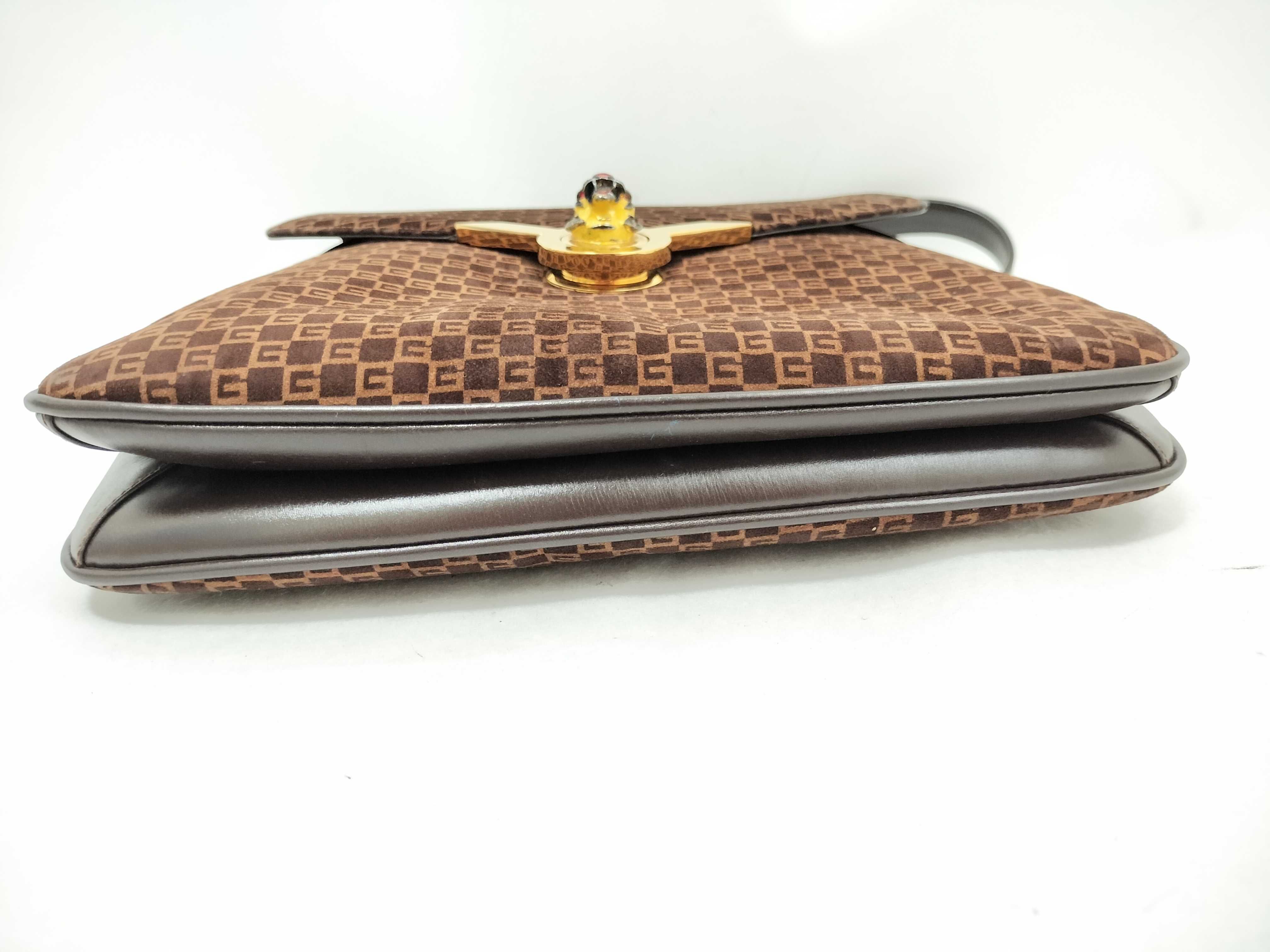 Old Gucci Tiger Head Motif Shoulder Bag Vintage Shoulder Bag — view 7