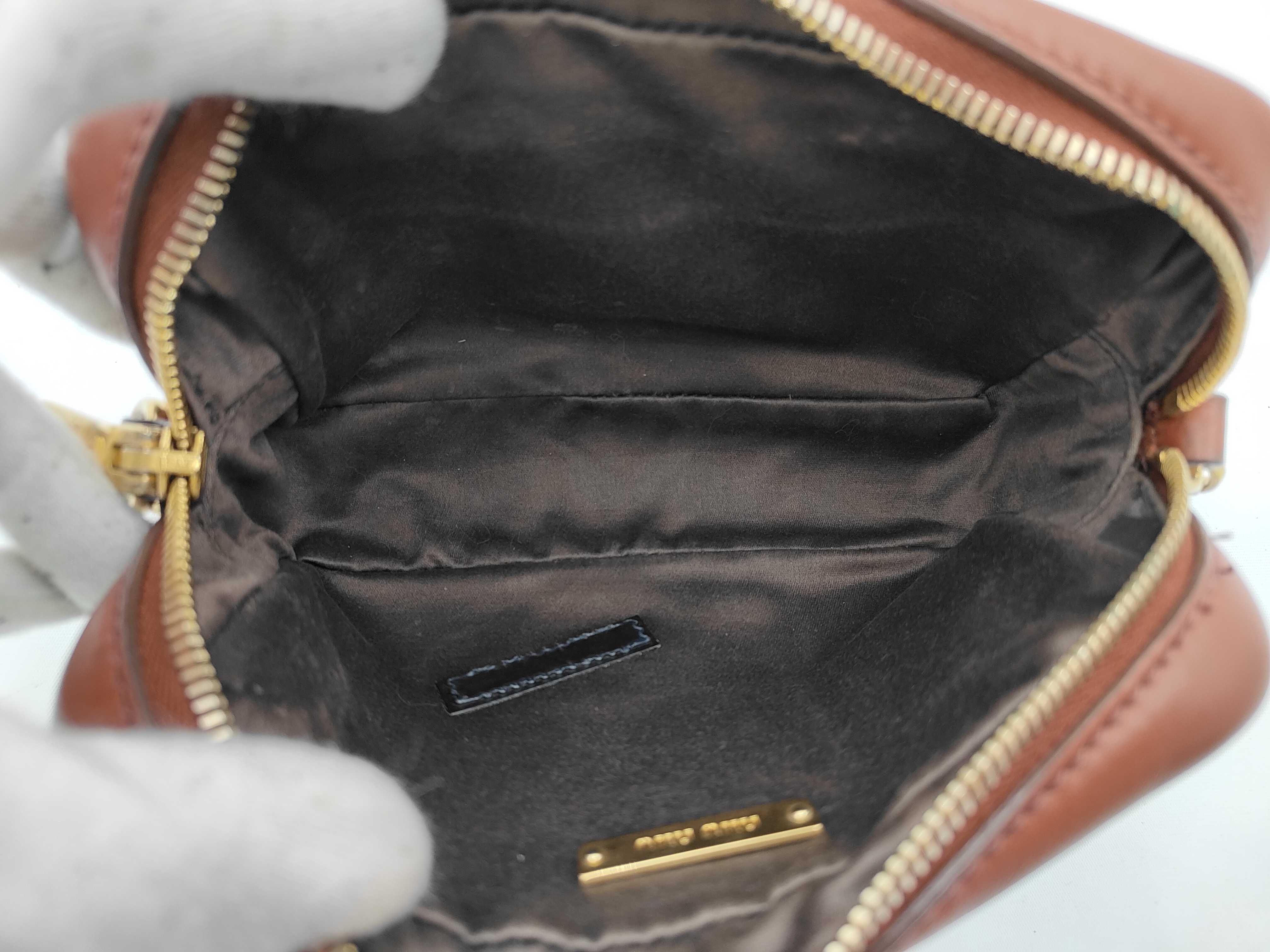 Chain Shoulder Leather Brown Shoulder Bag — view 9