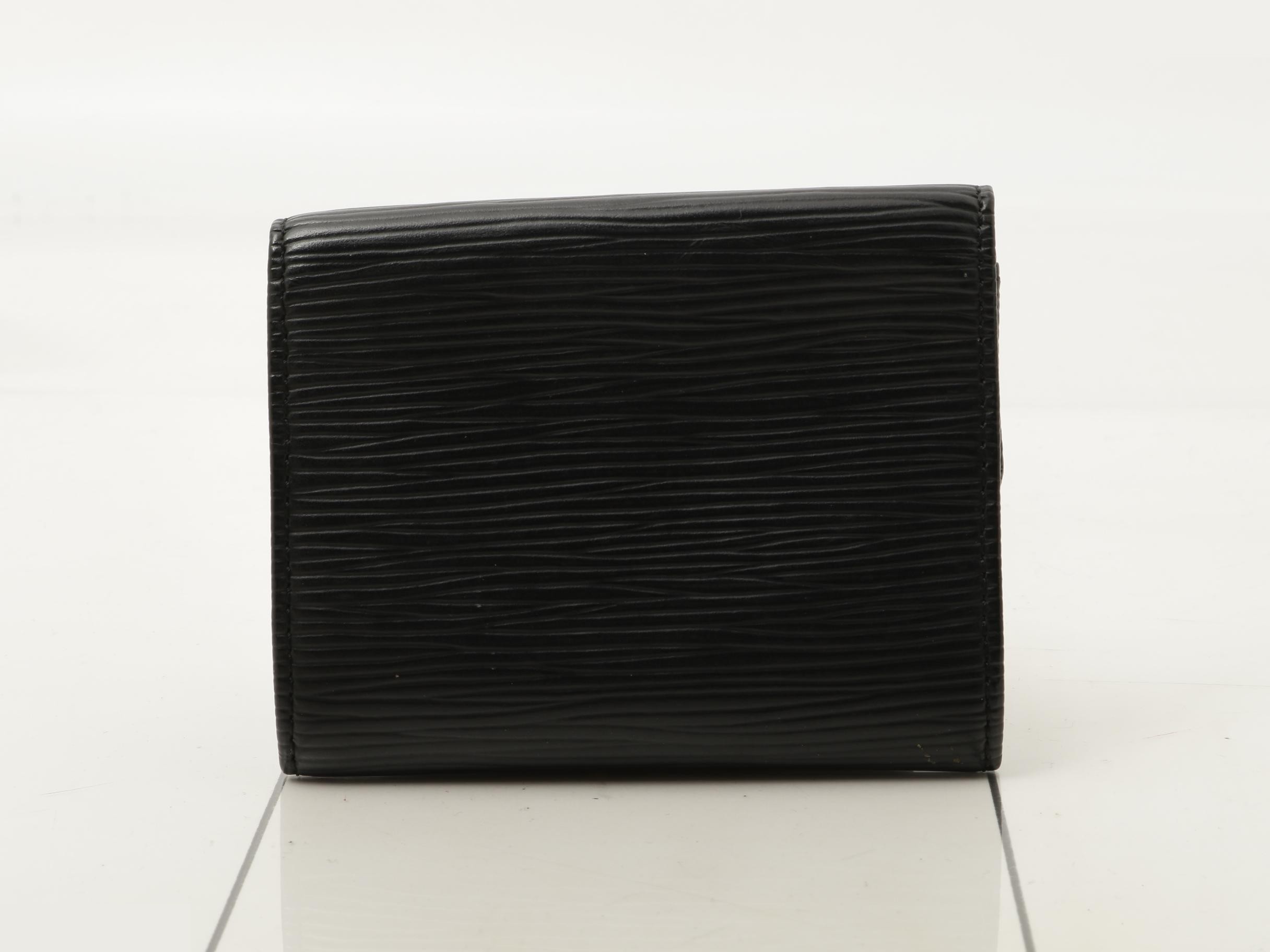 Epi Portemonnaie Simple Noir Coin Case — view 2