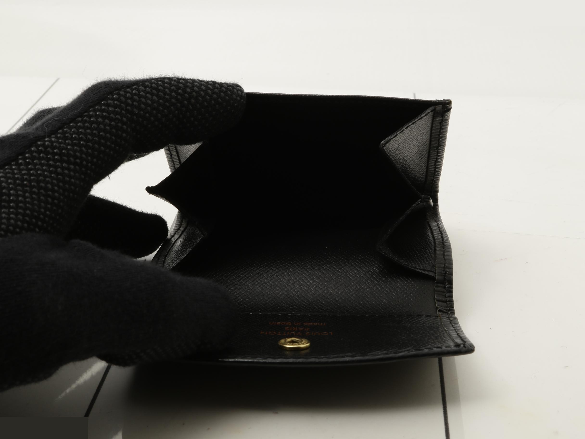 Epi Portemonnaie Simple Noir Coin Case — view 4