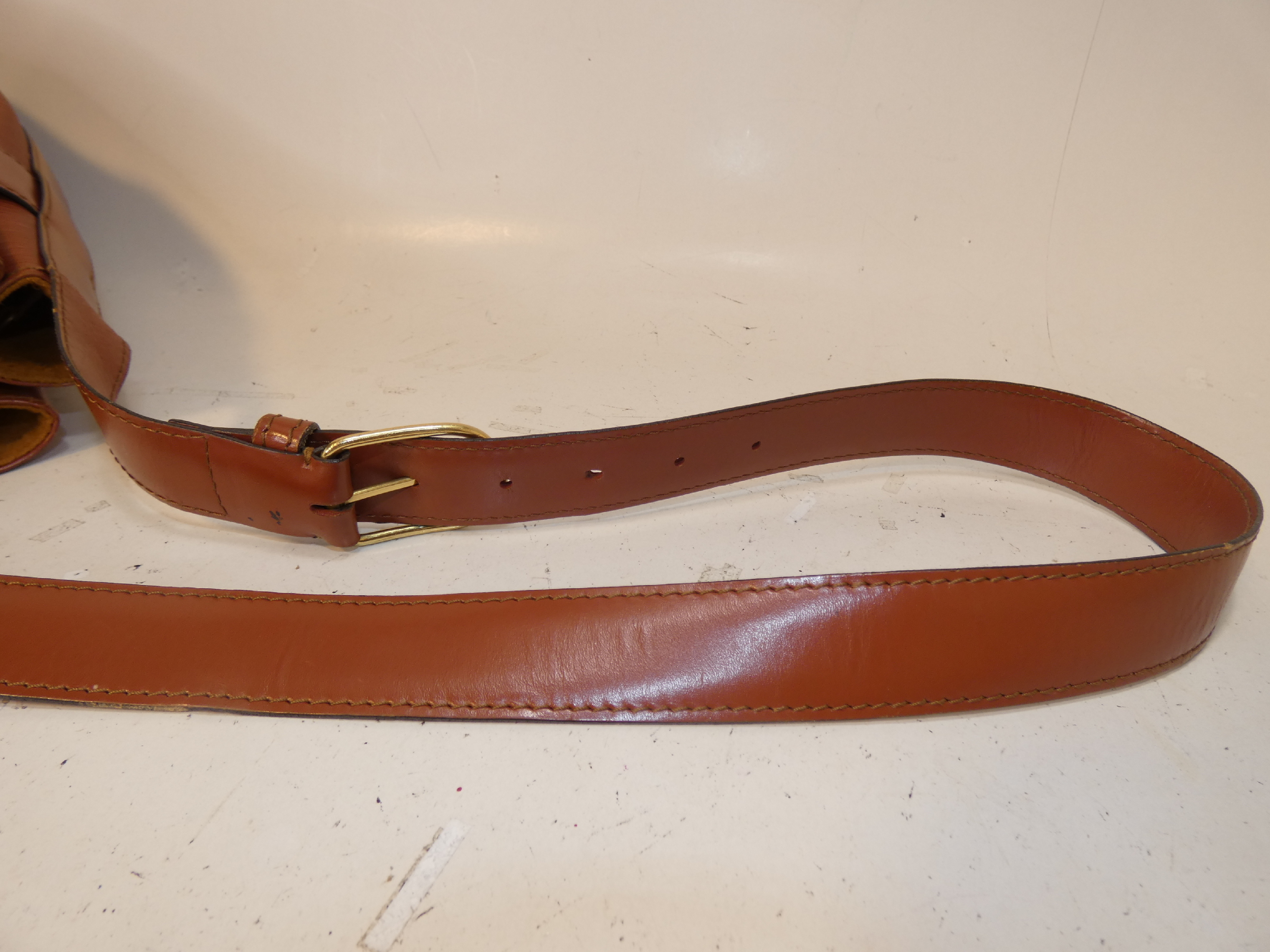 Epi Sac Depaule Brown Shoulder Bag — view 4