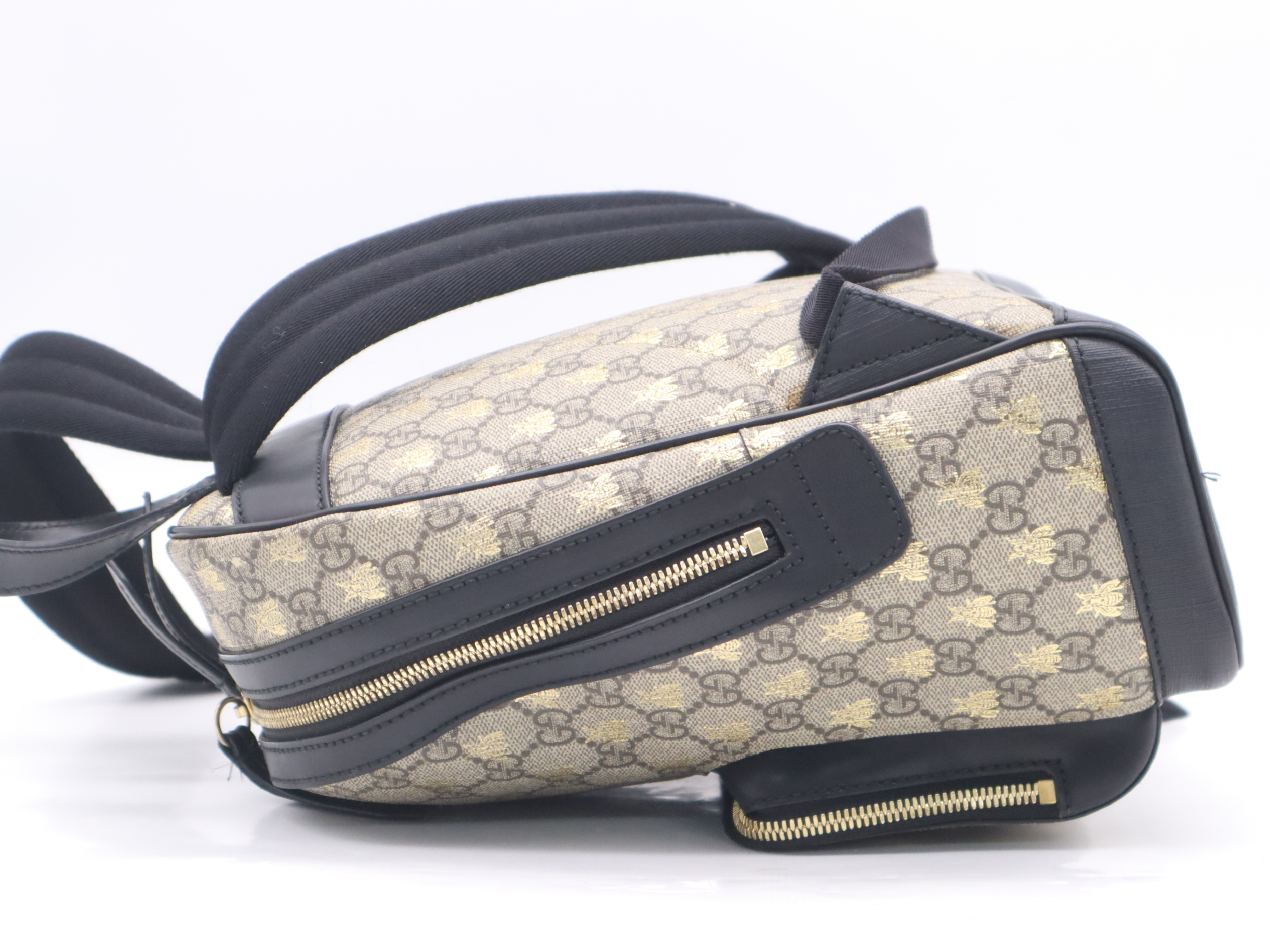 427042GG Supreme Bee Backpack, Beige/Black, Rucksack — view 3