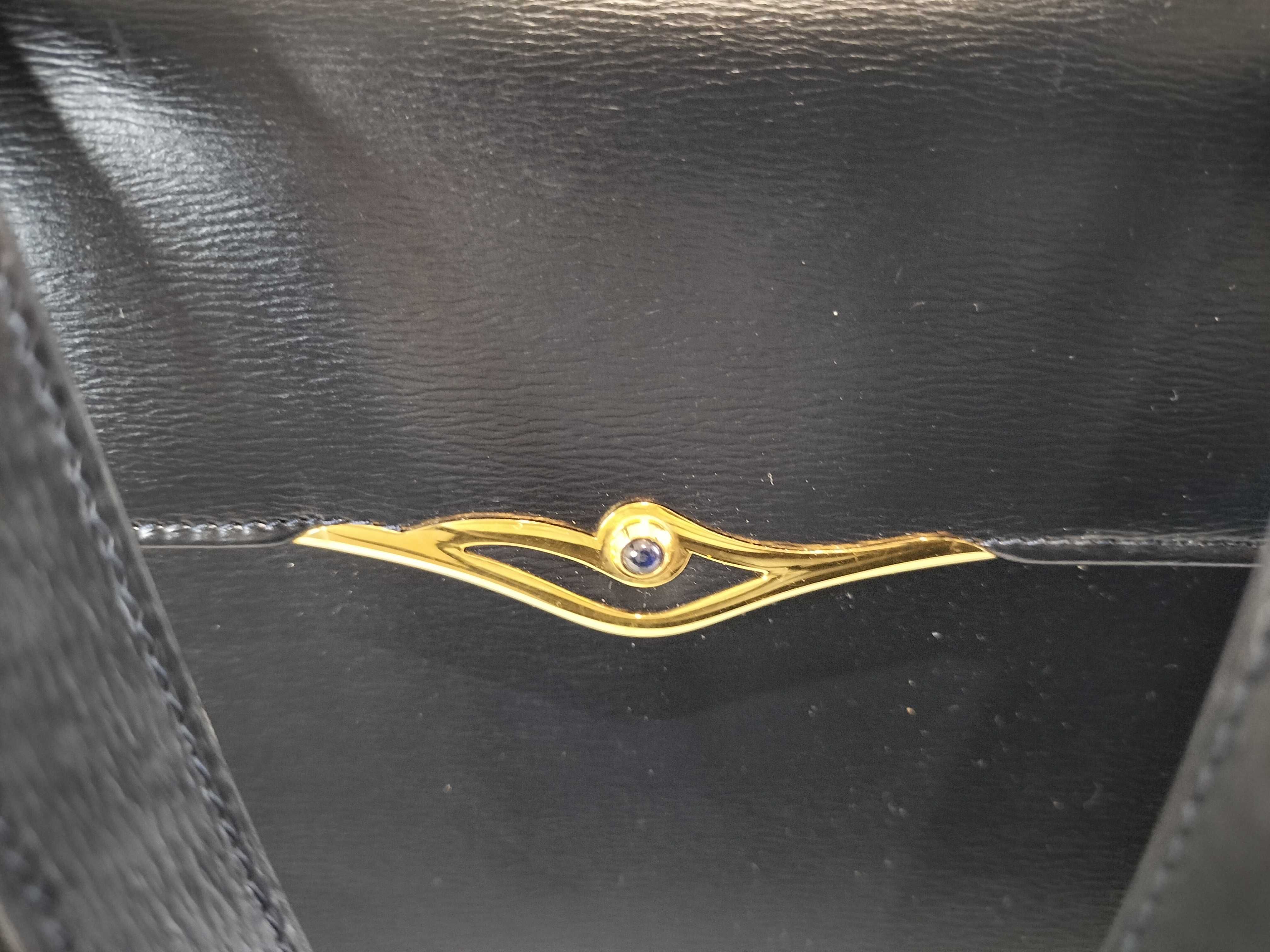 Sapphire Line Leather Hand One Shoulder Handbag — view 8