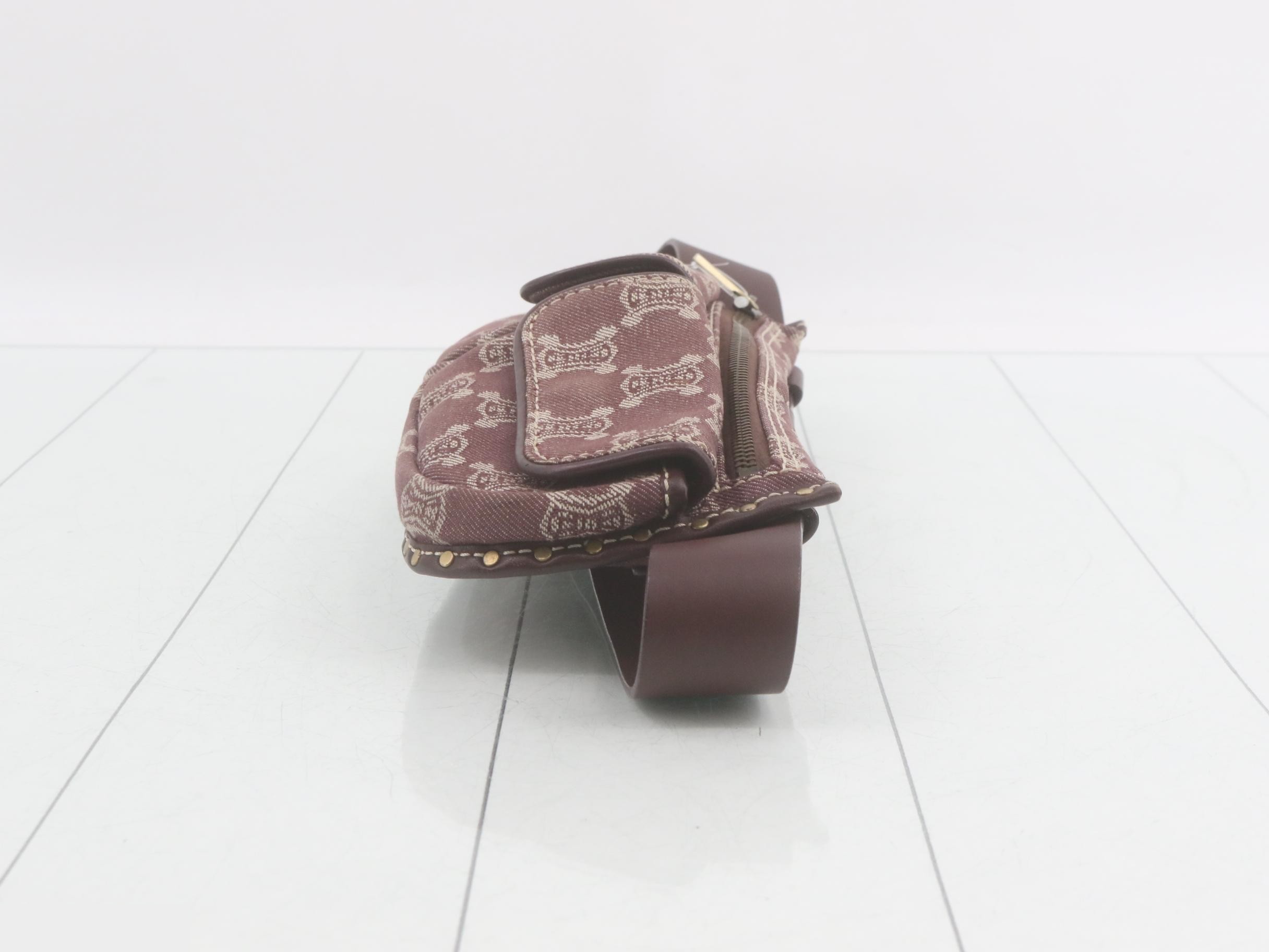 Paris Macadam Body Bag, Bordeaux Canvas Leather — view 3