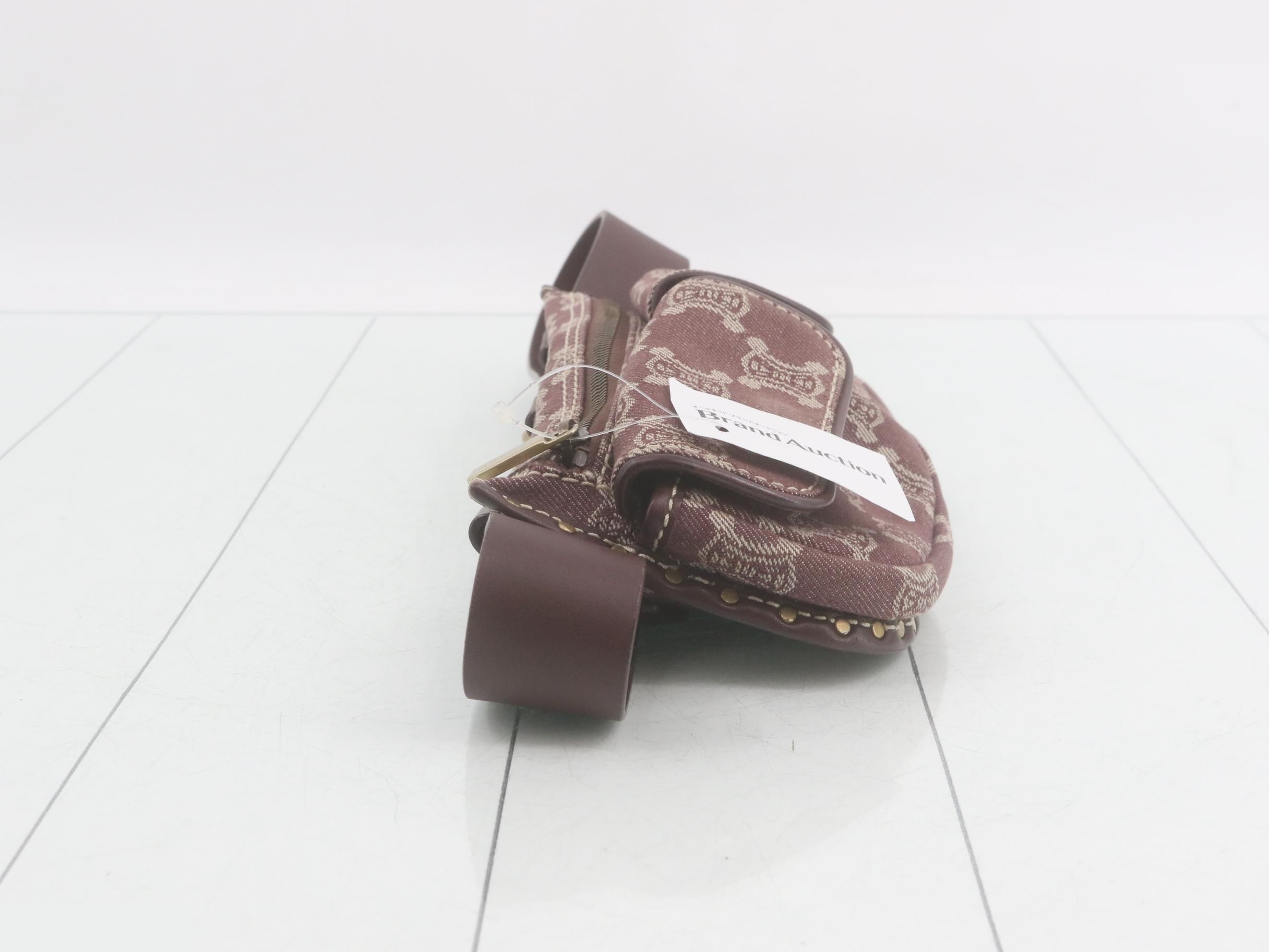 Paris Macadam Body Bag, Bordeaux Canvas Leather — view 4