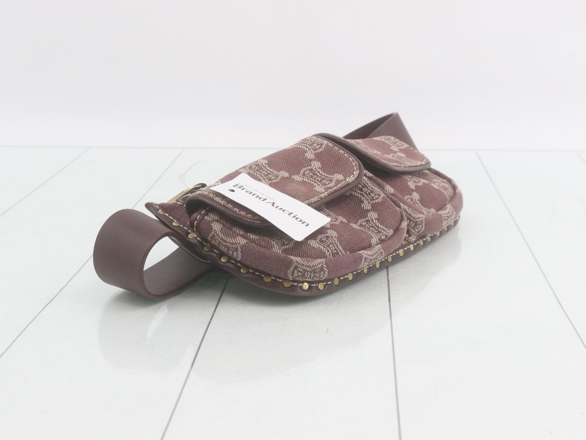 Paris Macadam Body Bag, Bordeaux Canvas Leather — view 5