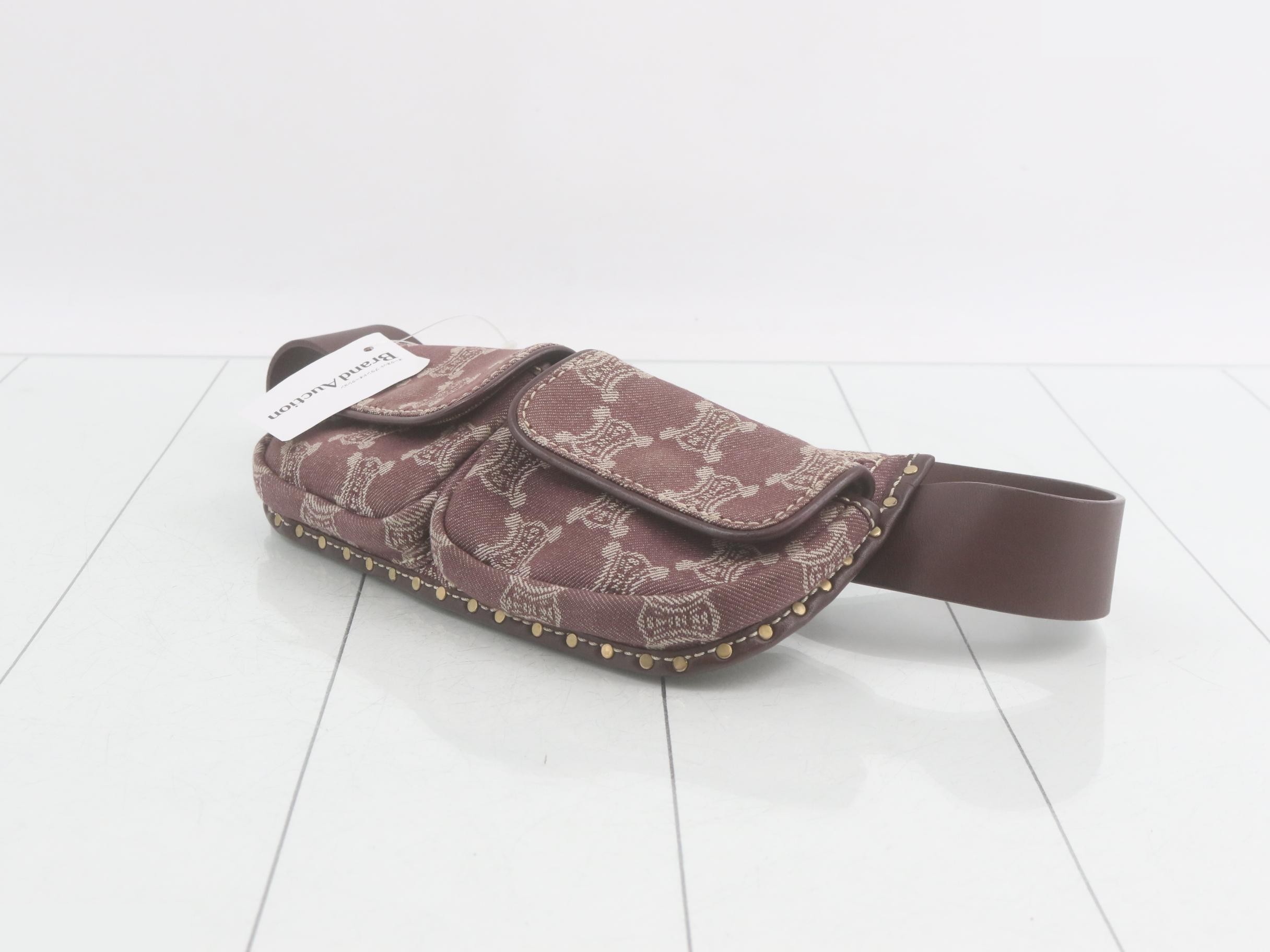 Paris Macadam Body Bag, Bordeaux Canvas Leather — view 6