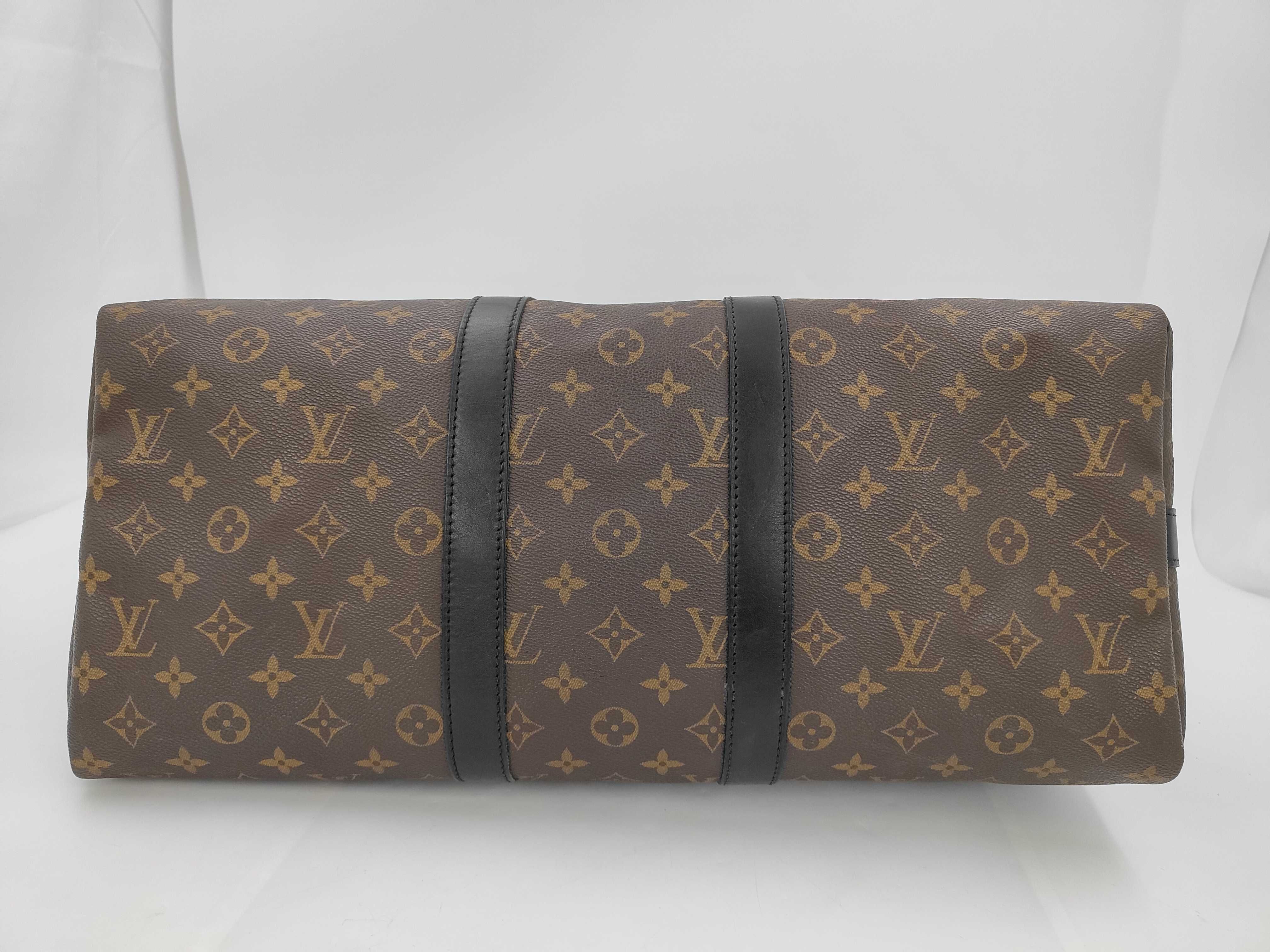 Monogram Macassar Keepall Bandoulière 45 Boston Bag — view 9
