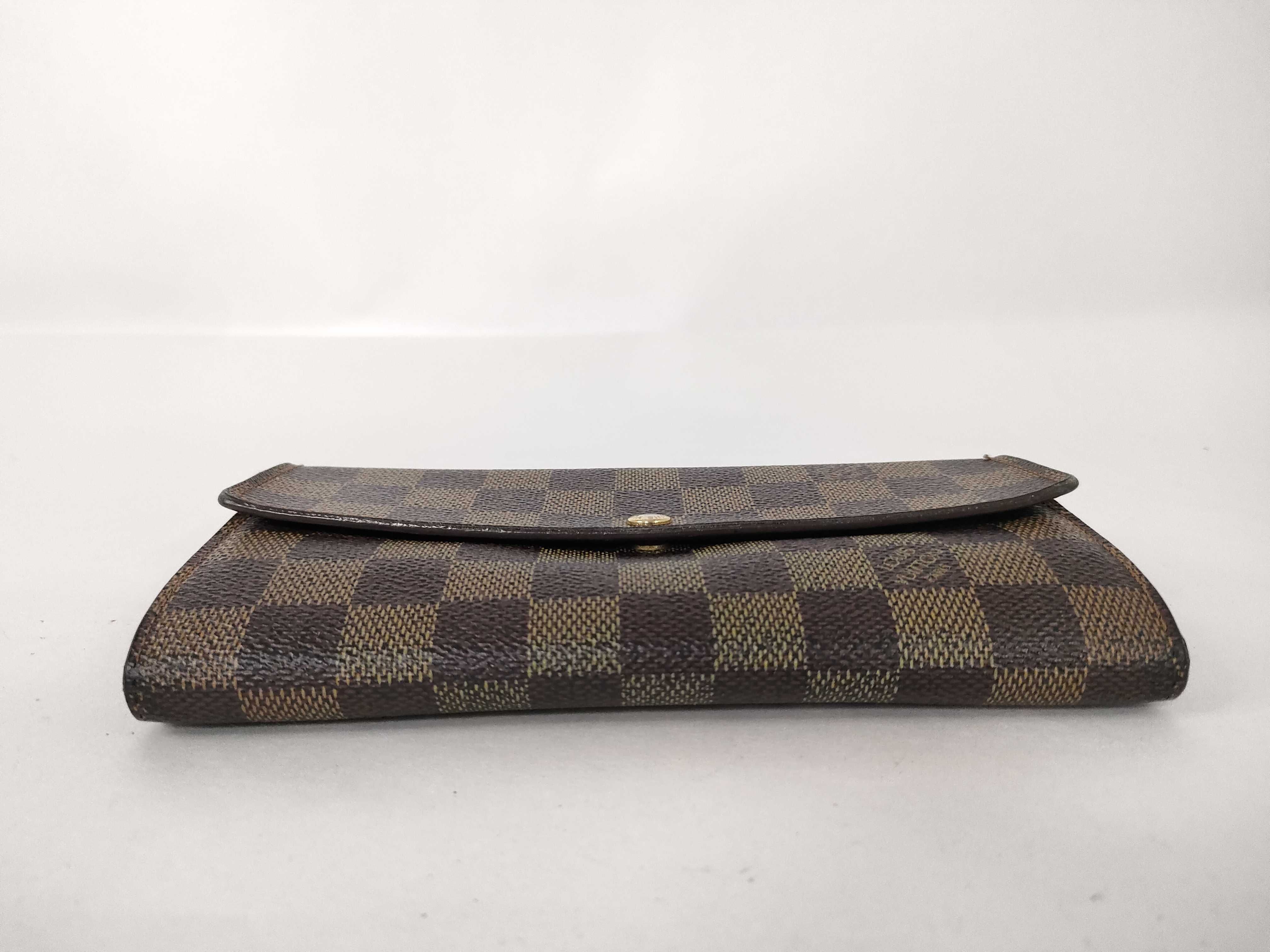 Damier Louis Vuitton Damier Portefeuille Sarah Long Wallet — view 6
