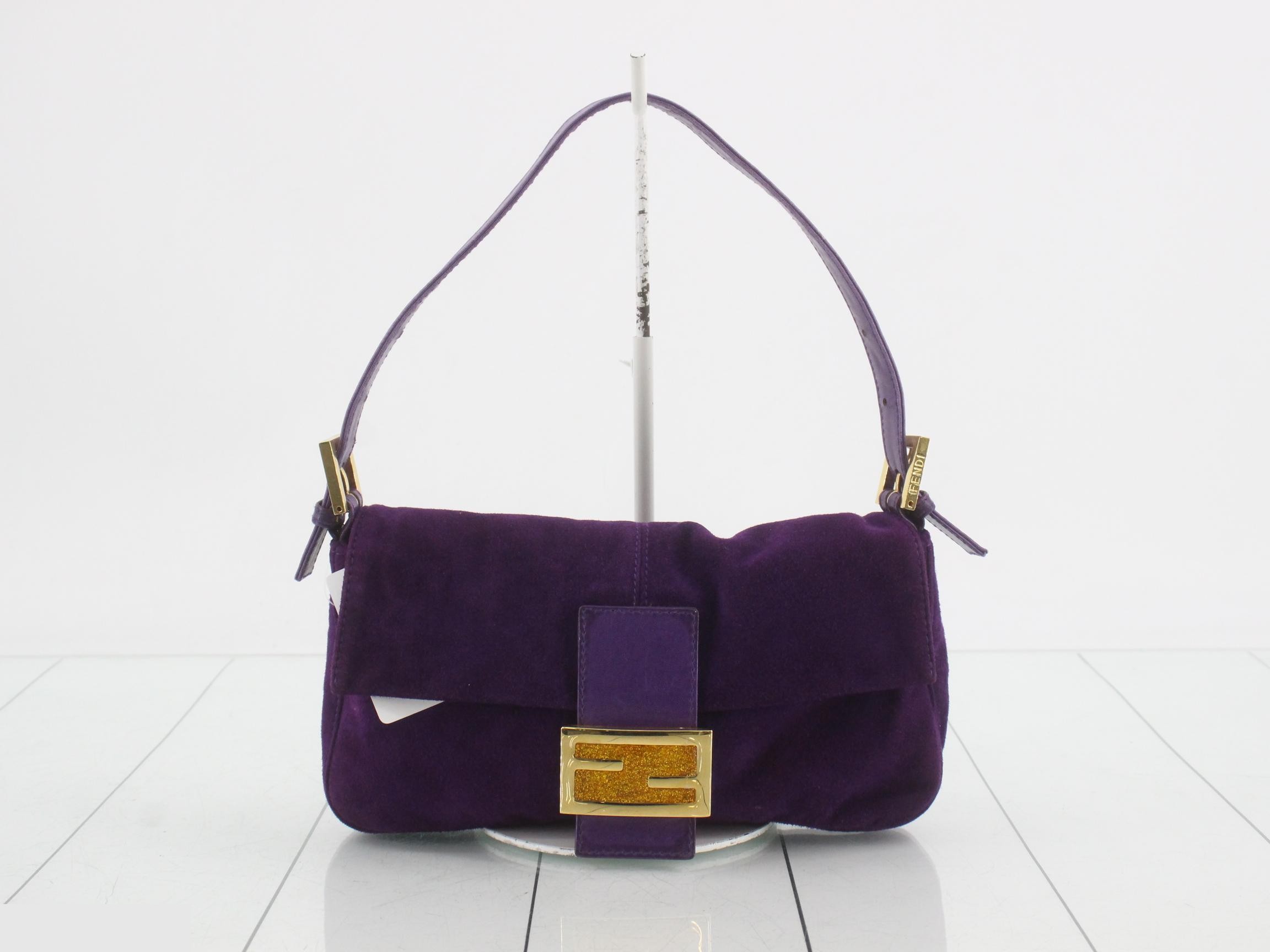 Mamma Baguette Purple Suede Bag