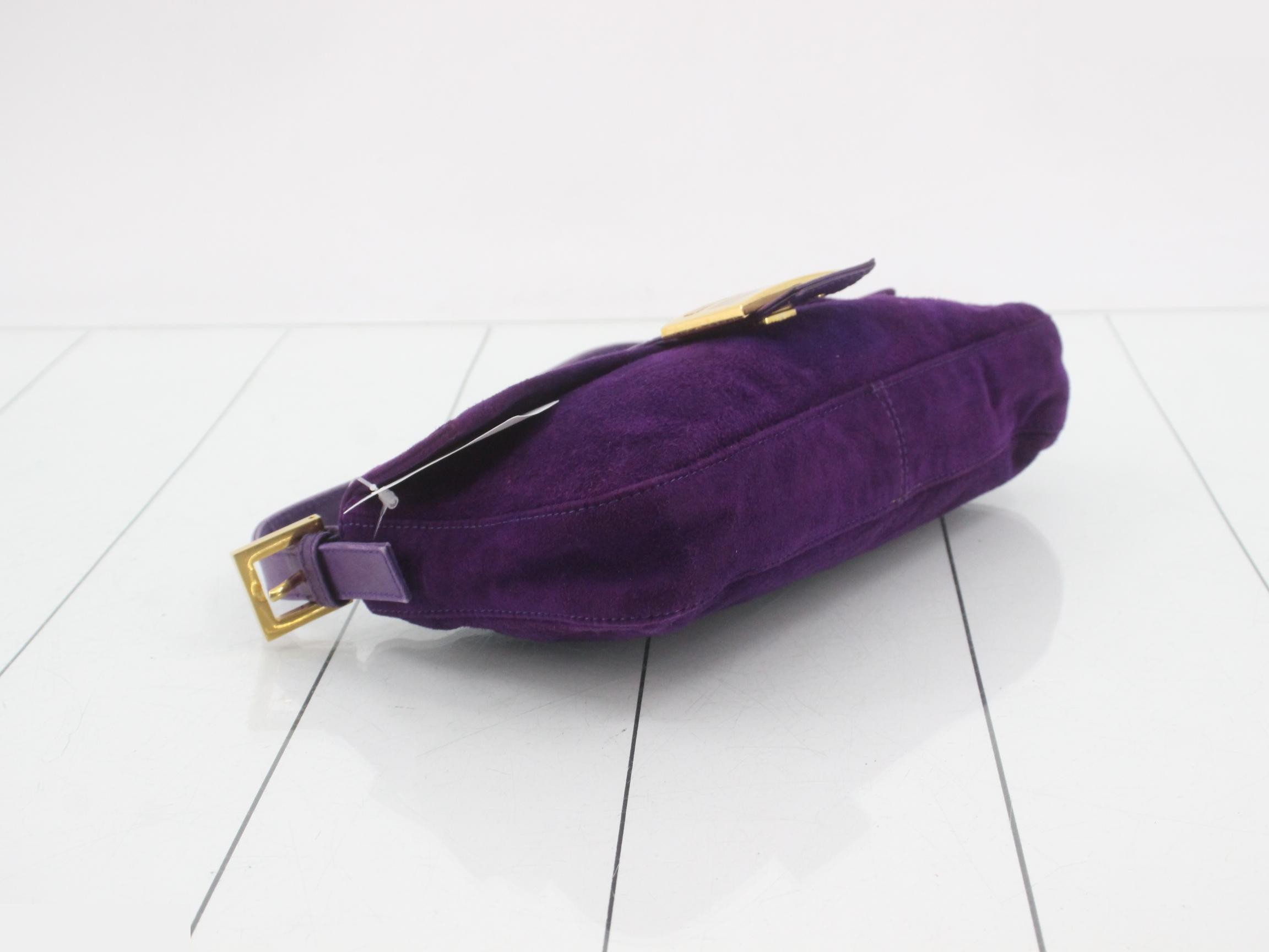 Mamma Baguette Purple Suede Bag — view 5